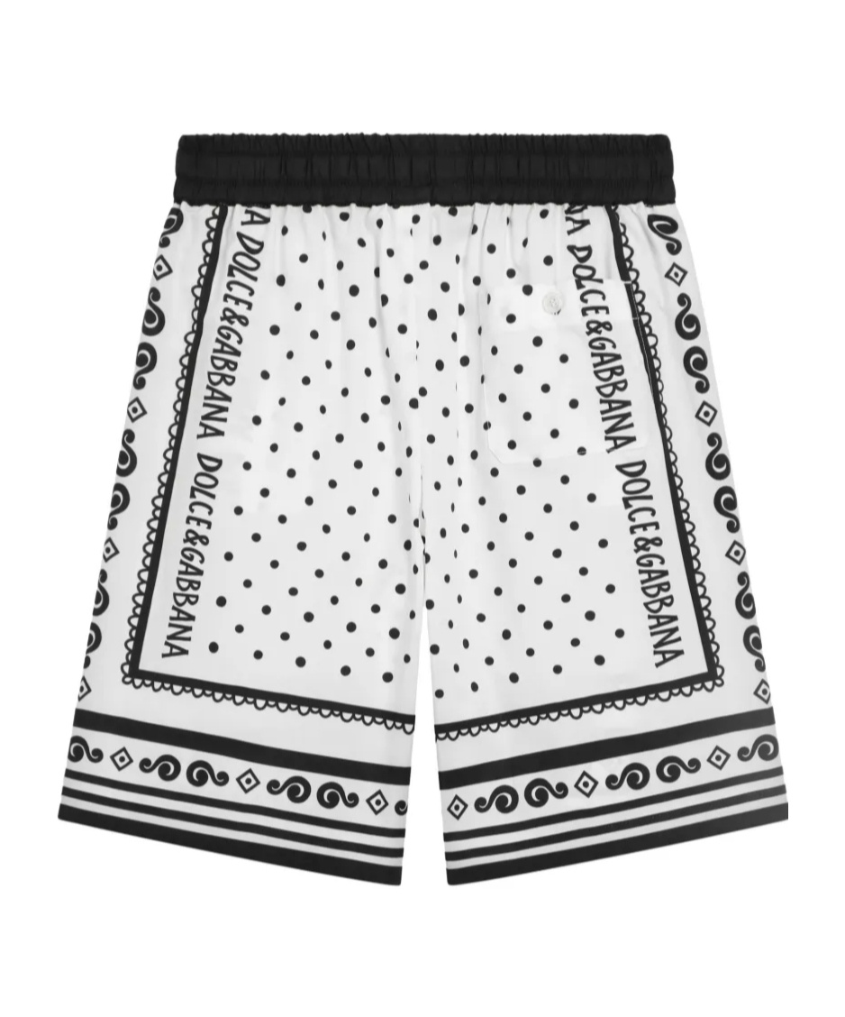 Dolce & Gabbana Bandana-print Shorts In White
