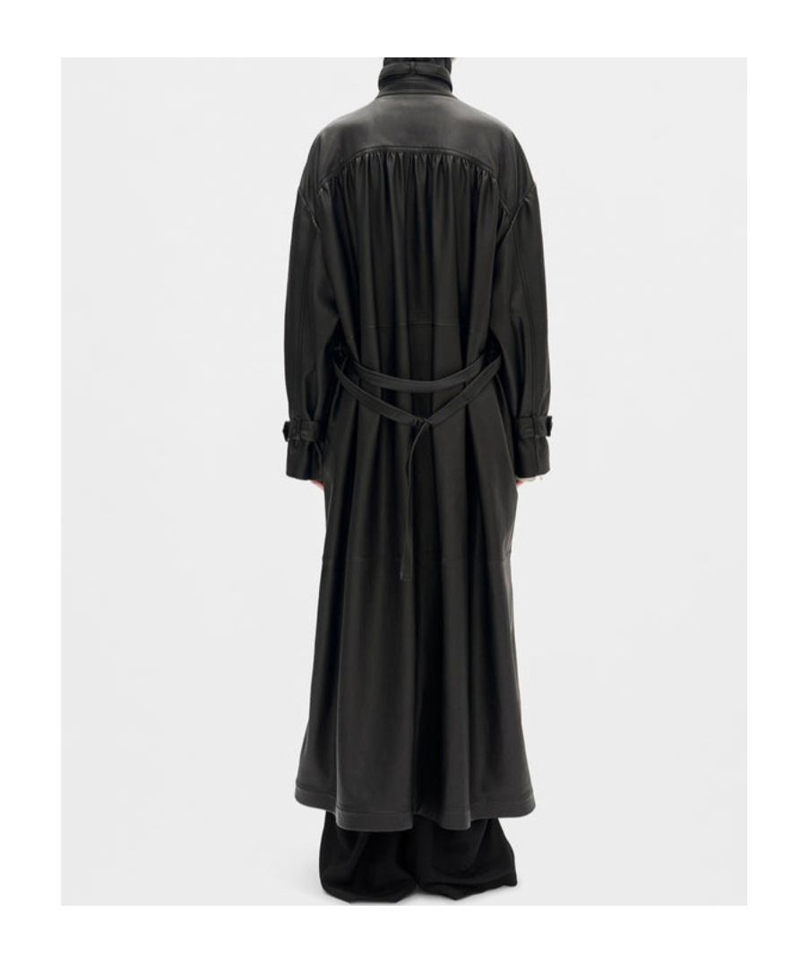 Ann Demeulemeester Ansa Double-breasted Trench Coat In Black