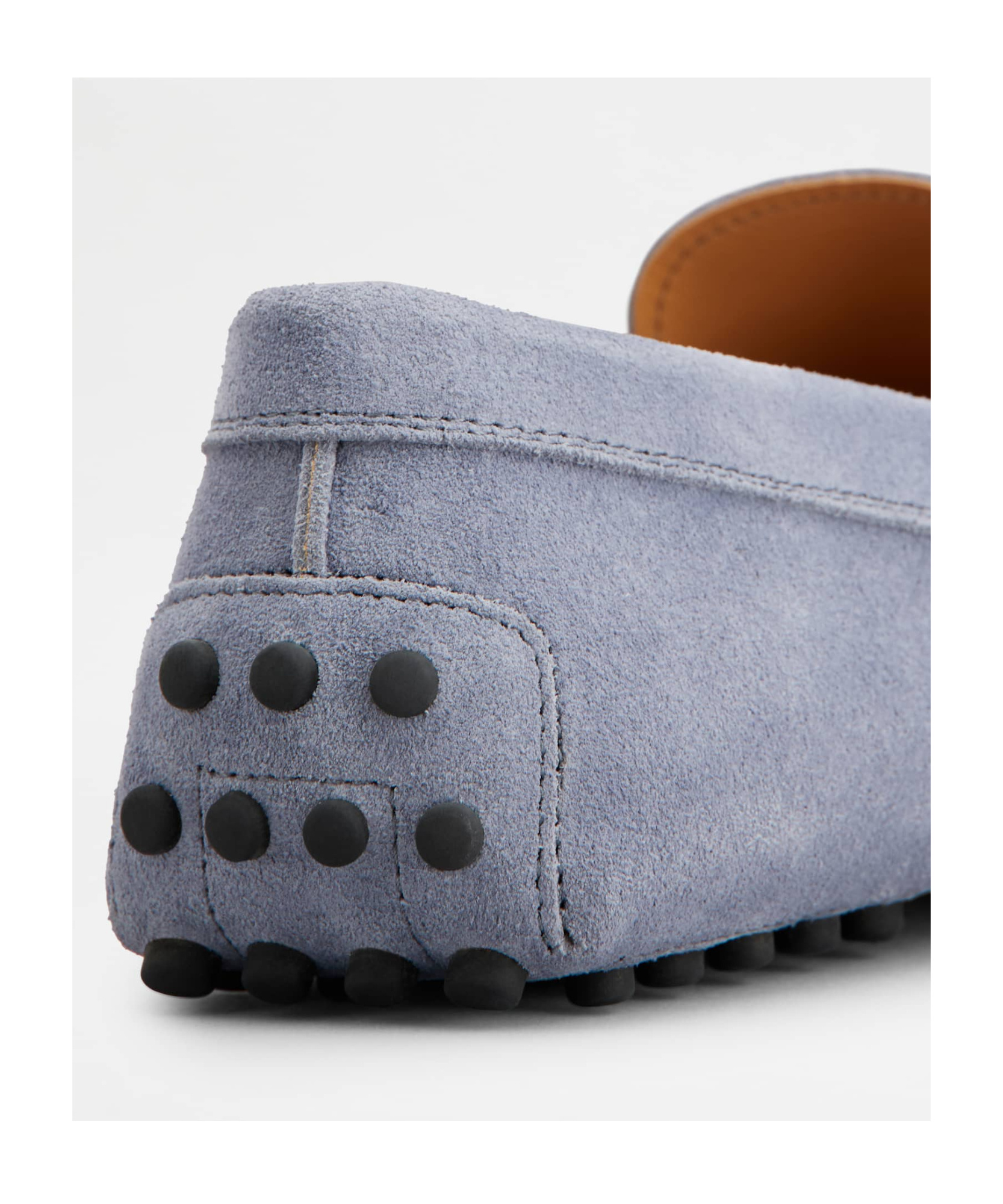 Tod's Rubber Moccasin In Suede Leather In Gray