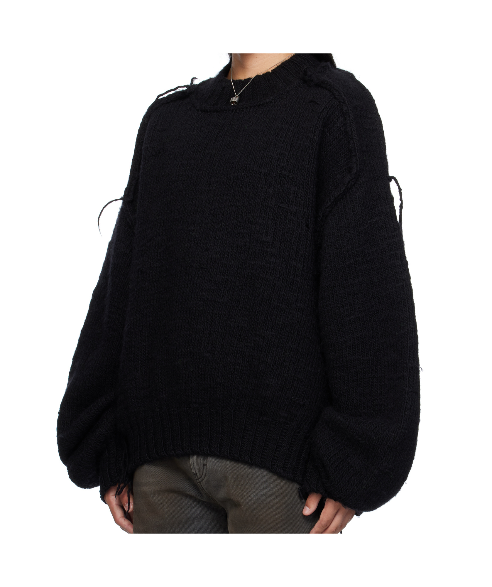 Lu'u Dan Kingpin Knit Sweater In Black