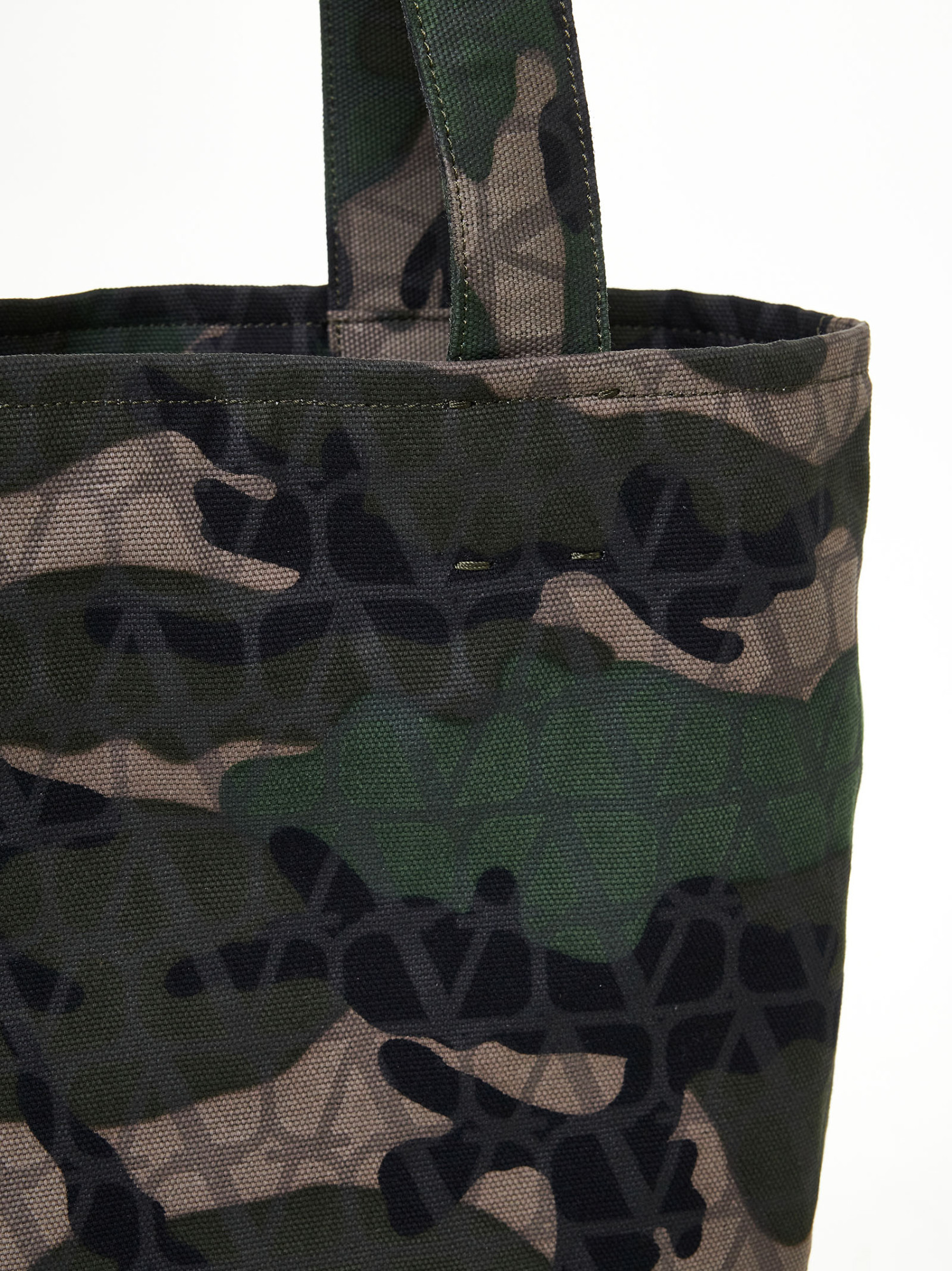 Valentino Camouflage-pattern Tote Bag In Black