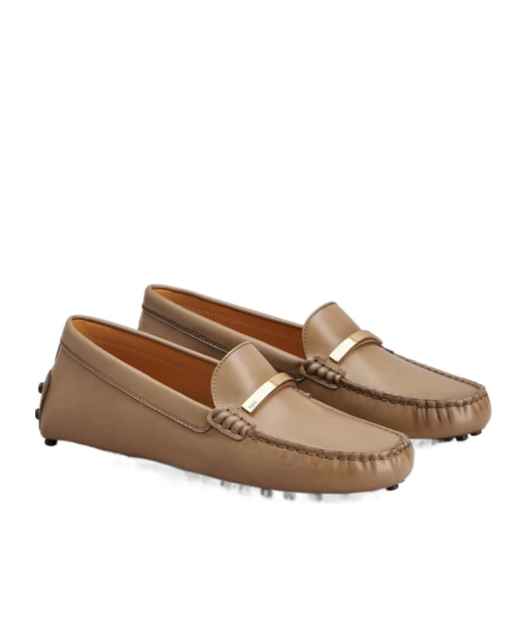 Tod's Round-head Minoccasin-bean Shoes In Brown