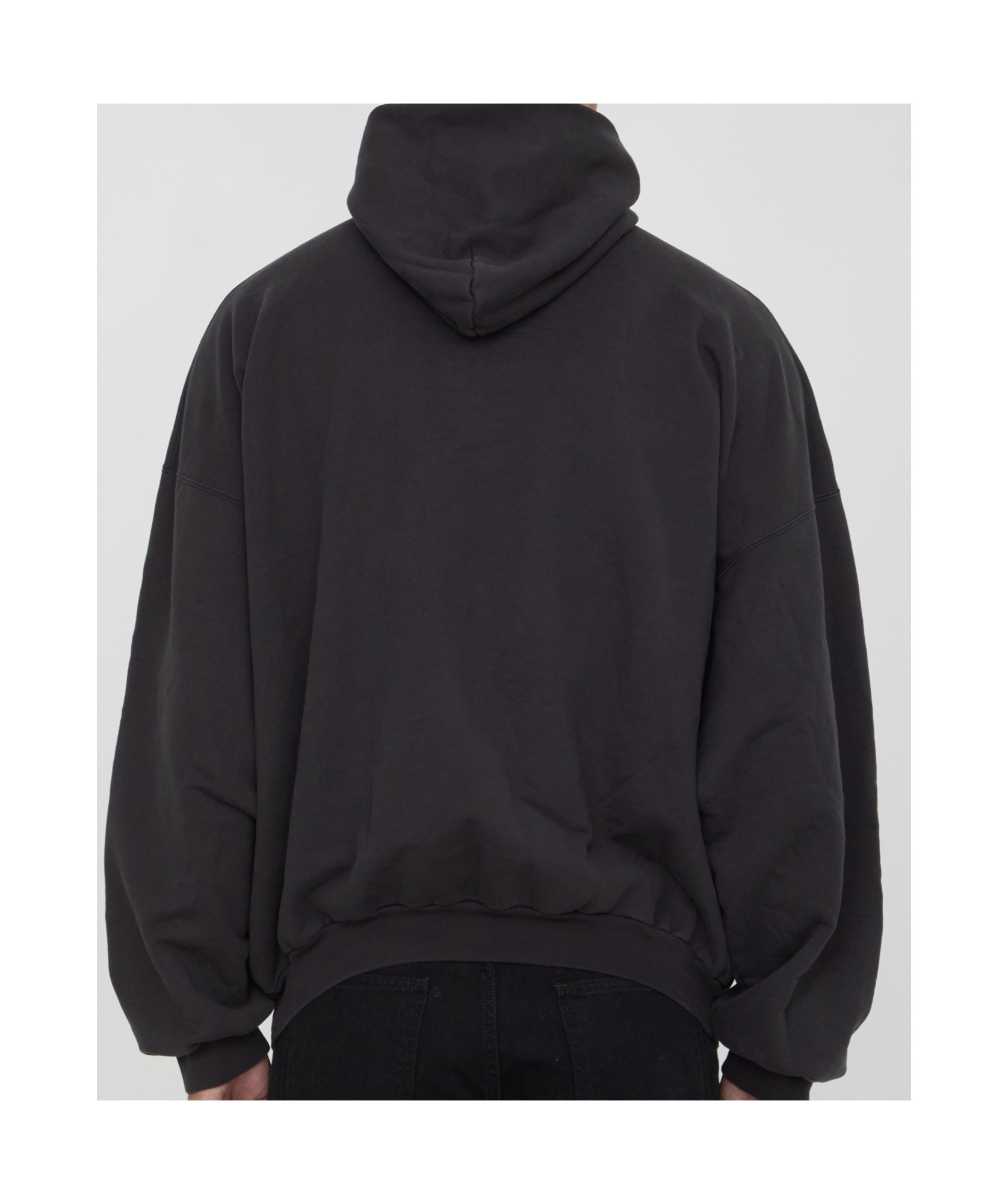 Balenciaga Logo-print Hoodie In Black