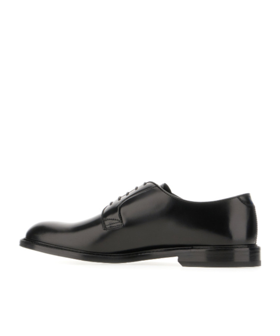 Doucal's Triumph Blue Leather Lace Up Shoes In Black
