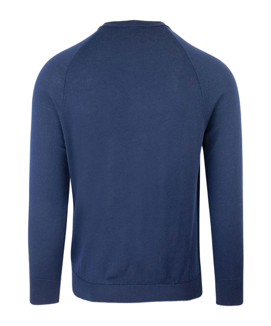 Eleventy Round Neck Long-sleeved Sweater In Blue