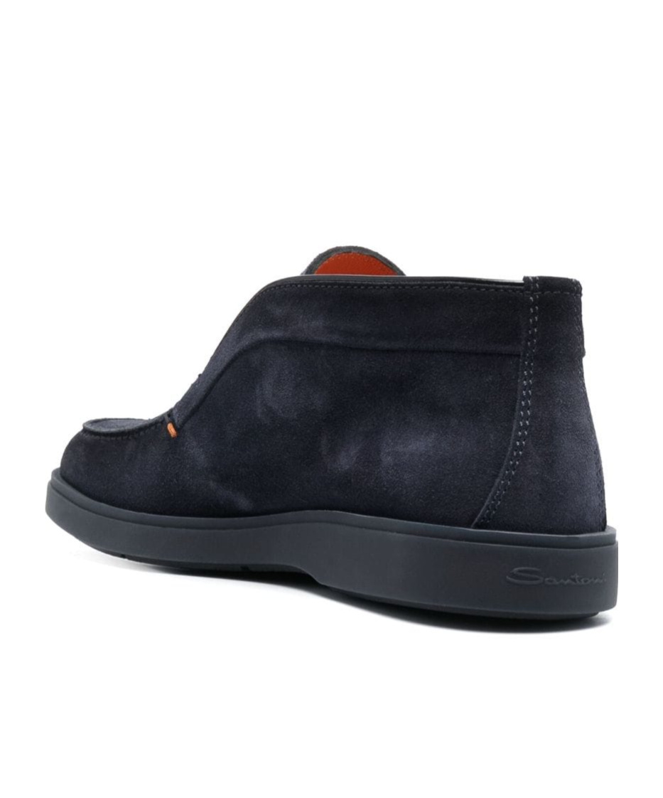 SANTONI SANTONI ROUND TOE SLIP-ON ANKLE BOOTS