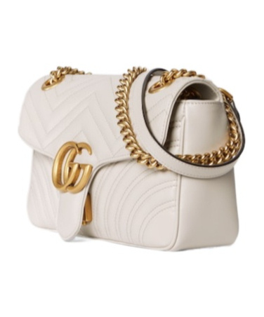 Gucci Gg Marmont Small Shoulder Bag In Nude