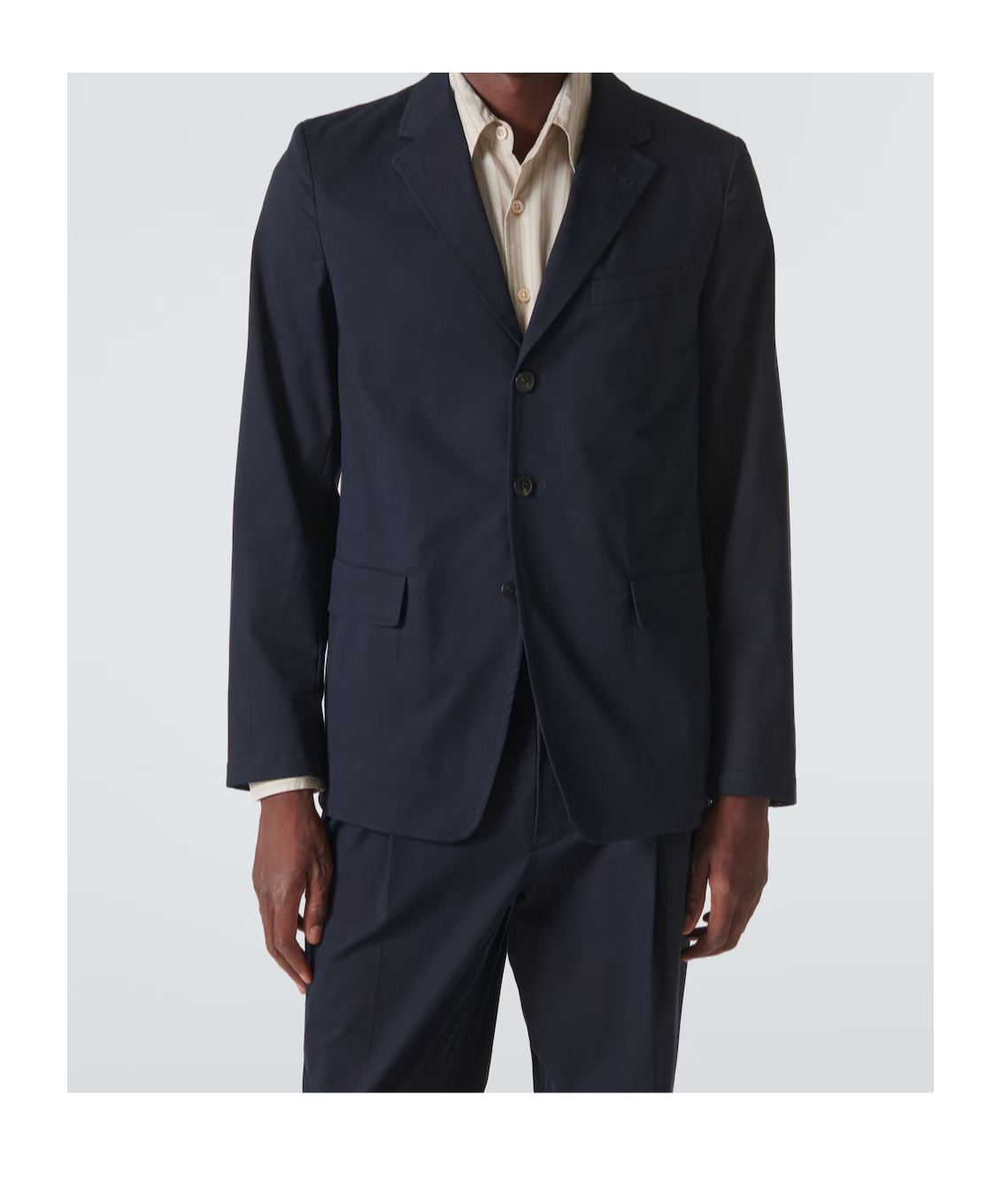 Dries Van Noten Long-sleeved Suit Jacket In Blue