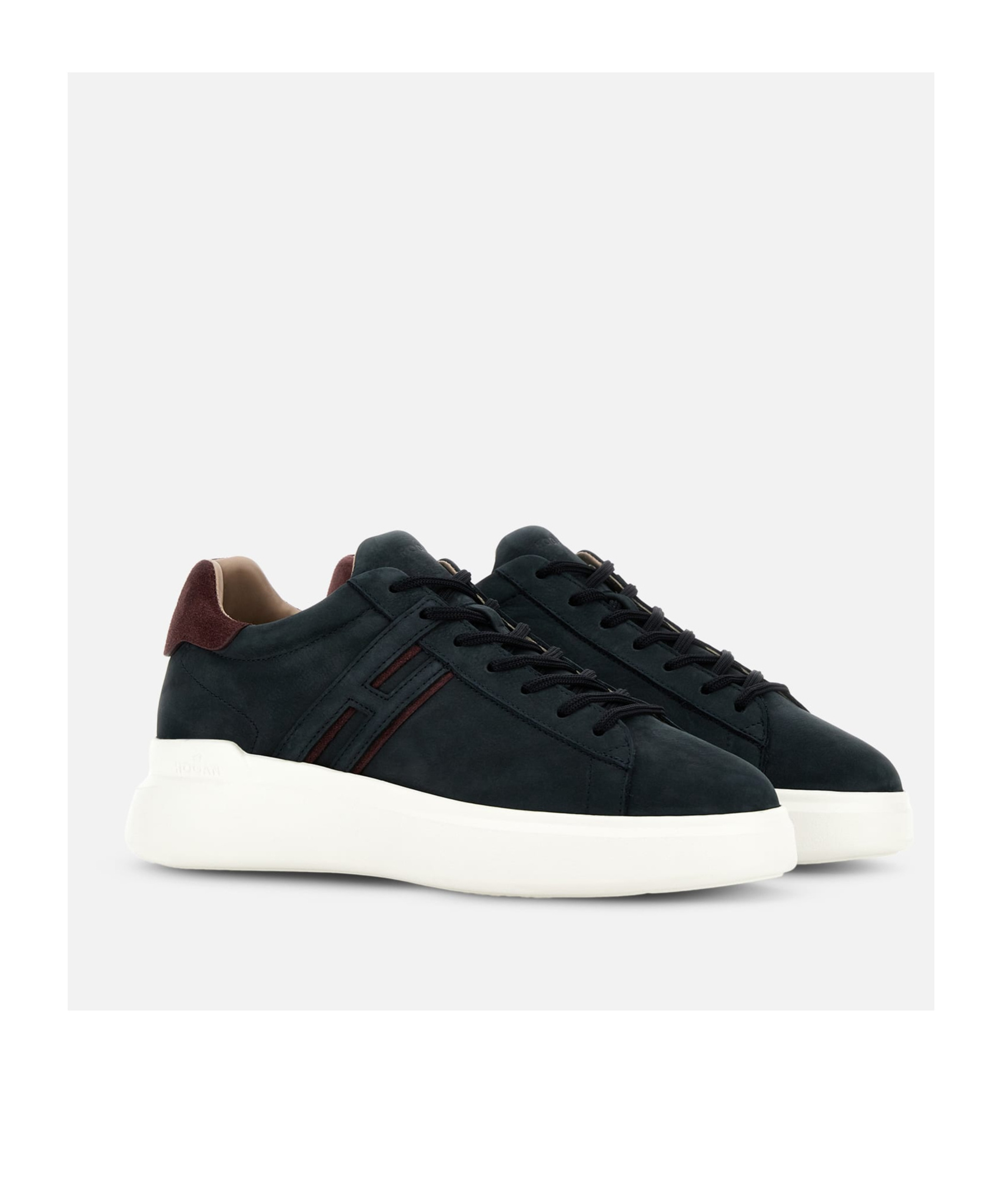 Hogan Sneakers H580 In Pelle Scamosciata In Black