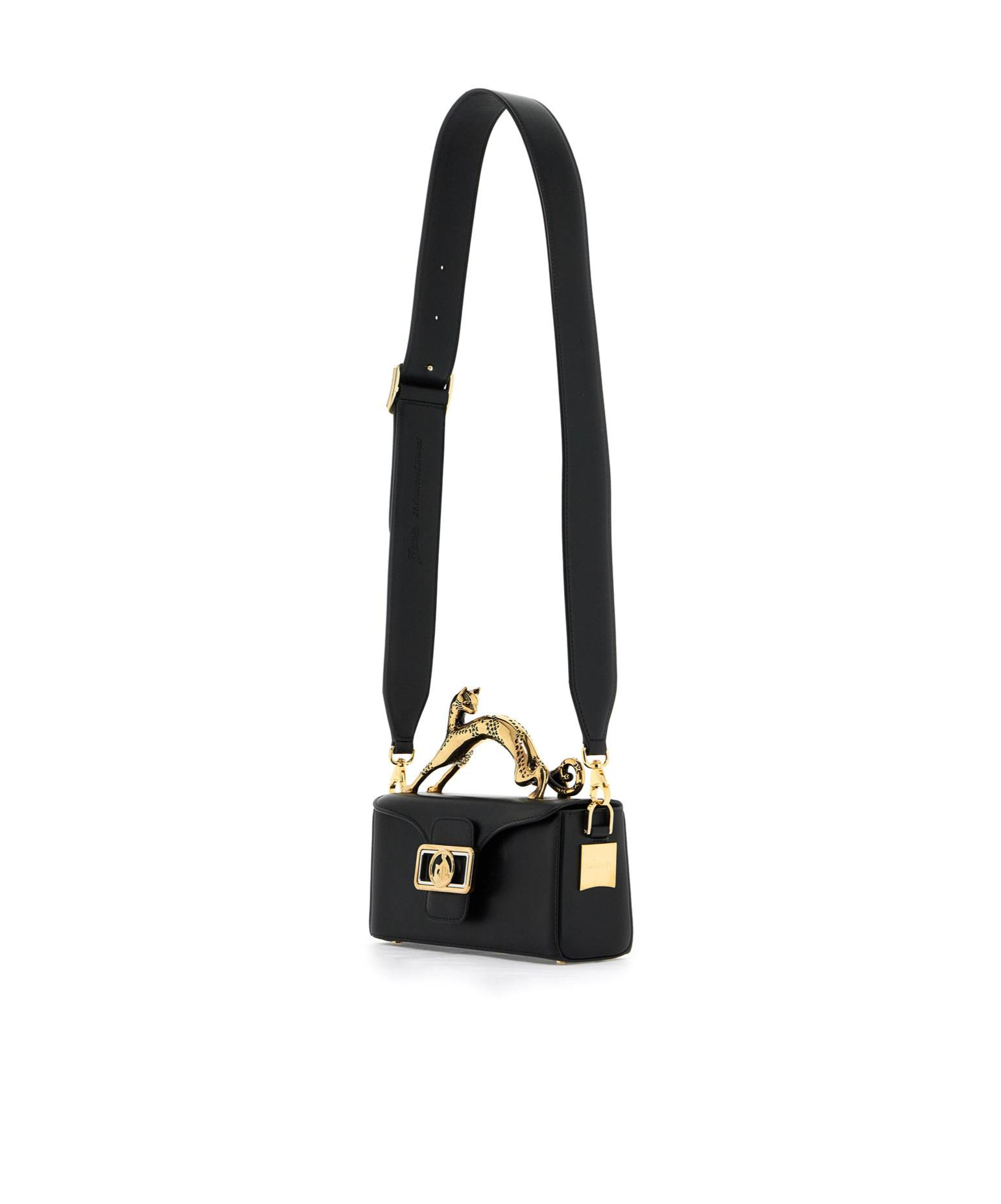 Shop Lanvin Logo Plaque Foldover Top Crossbody Bag In Black