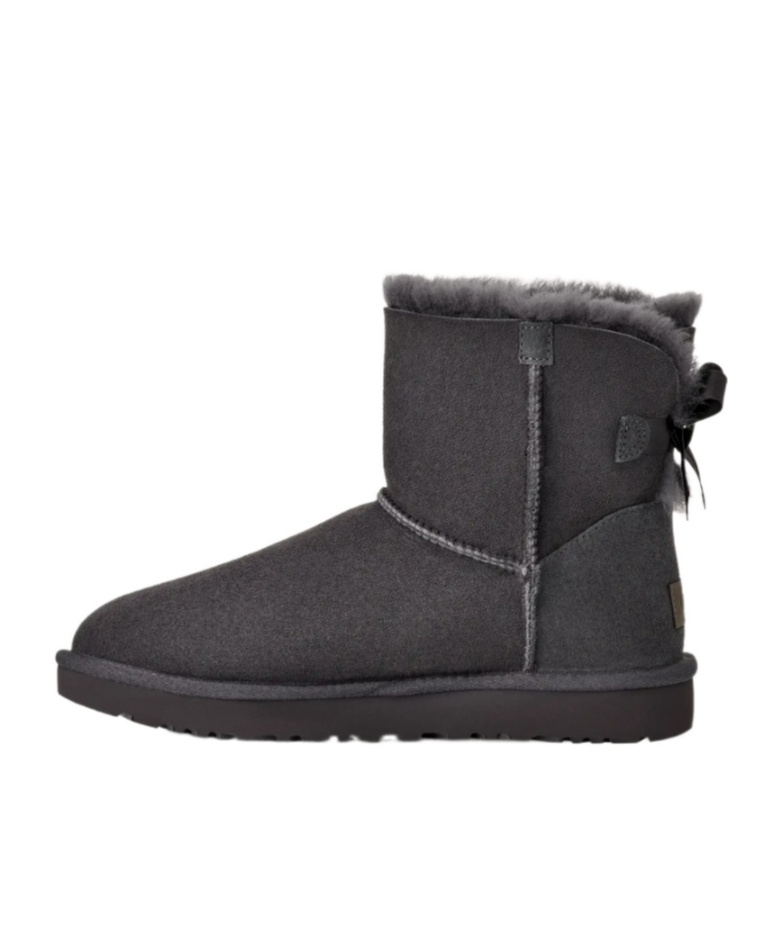 Ugg Mini Bailey Bow Ii Shearling Fur Boots In Black