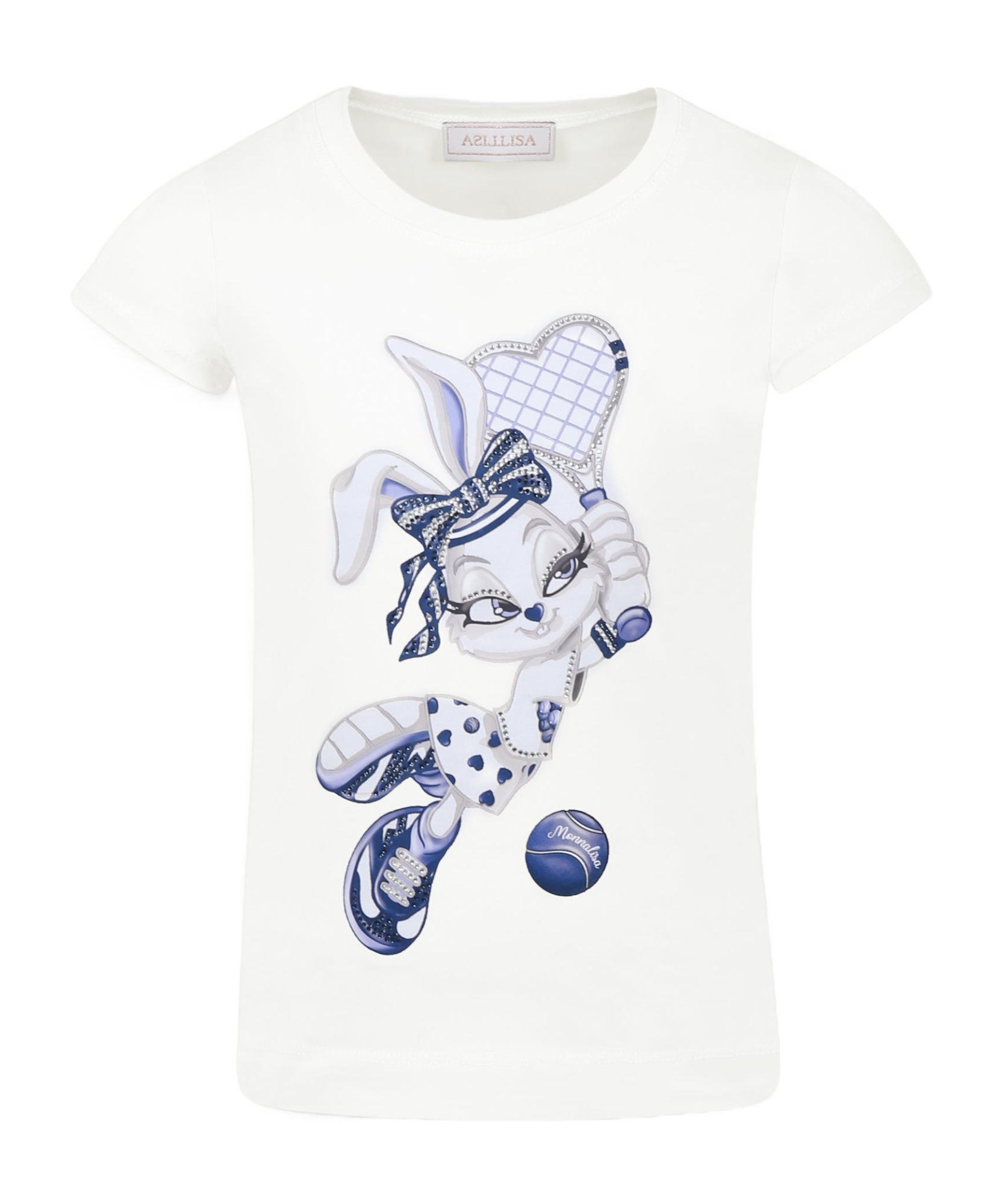 Monnalisa Bunny-print T-shirt In White