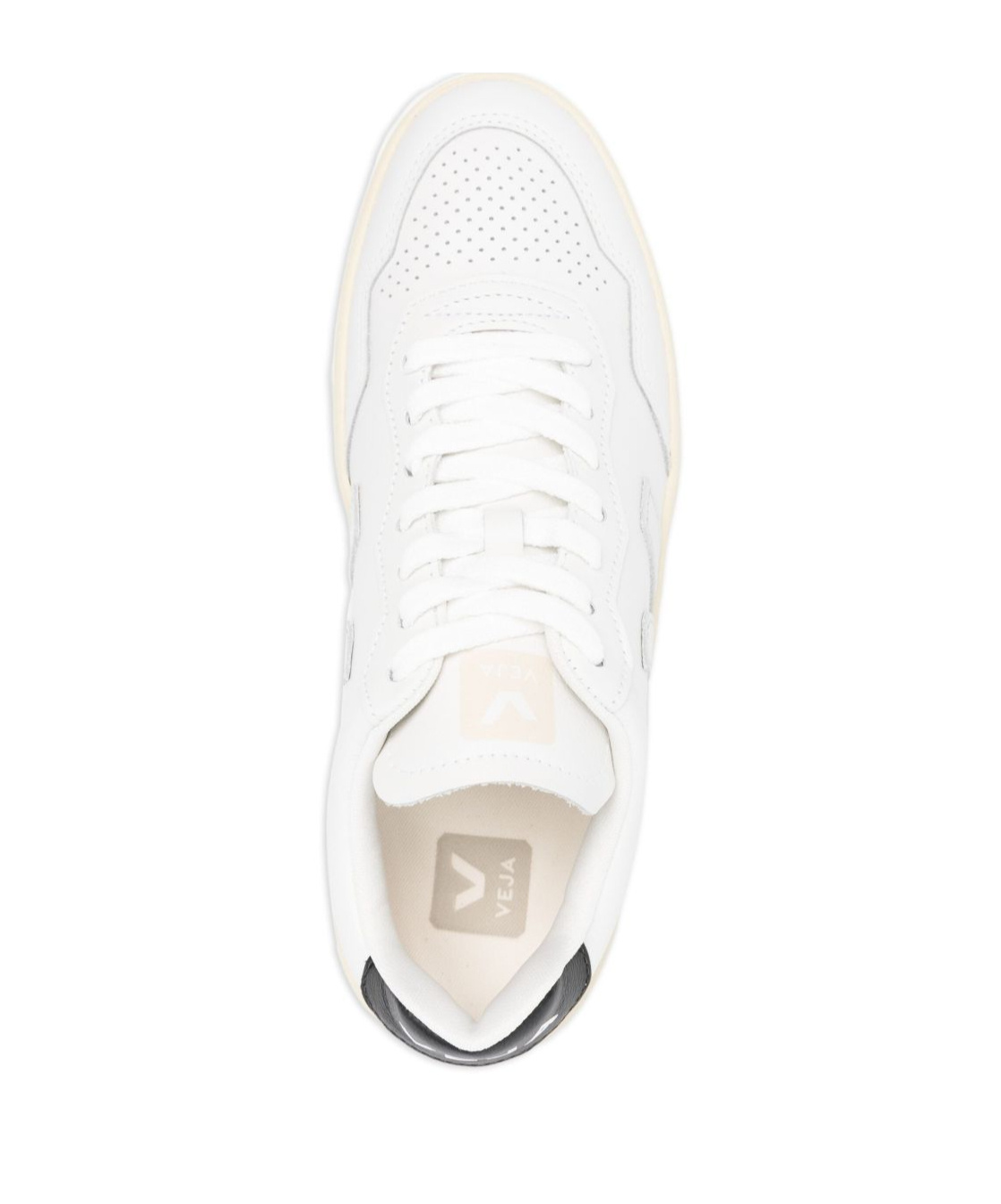 Veja V-90 Low-top Leather Sneakers In White