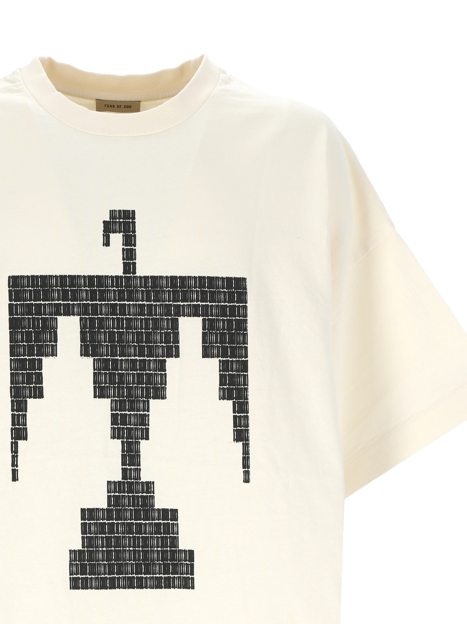 Shop Fear Of God Graphic Printed Crewneck T-shirt In White