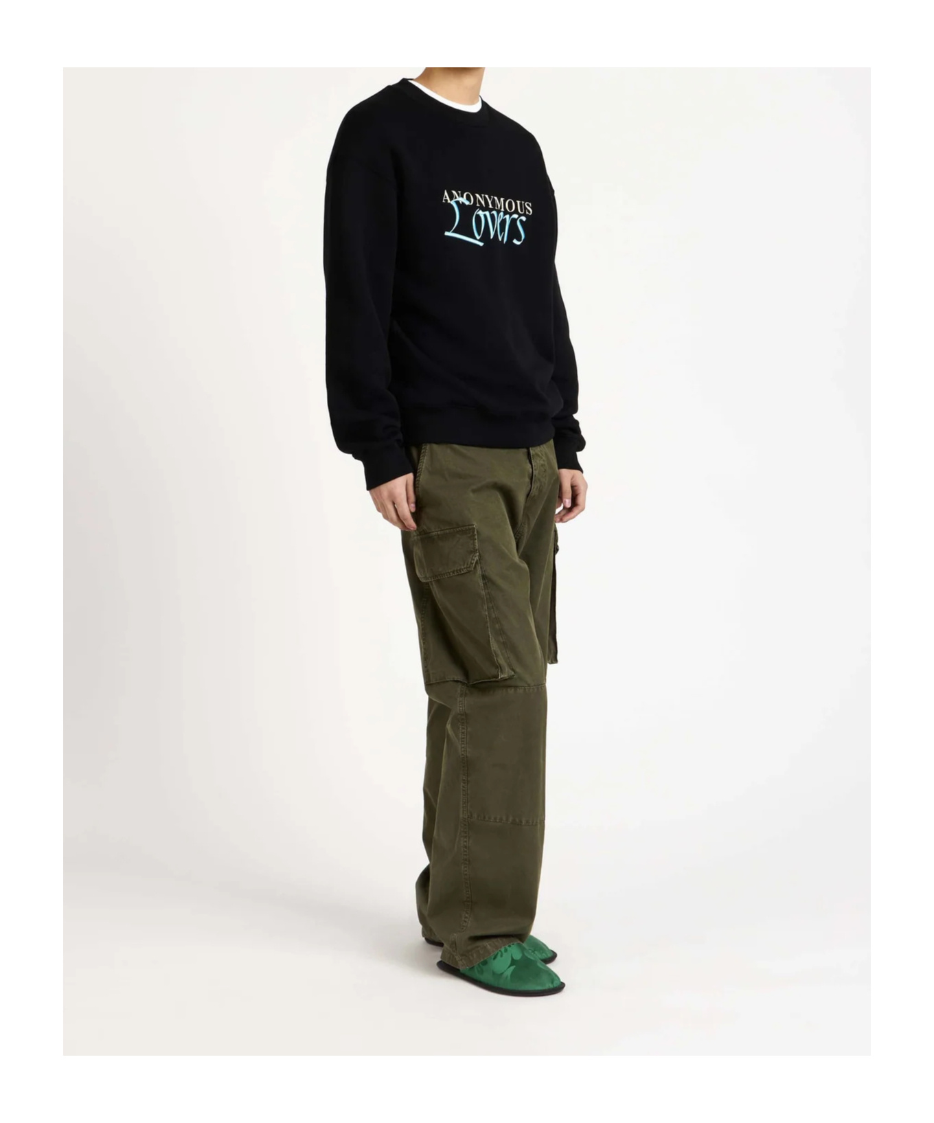 Jw Anderson Anonymous Lover Pattern Sweatshirt In Black