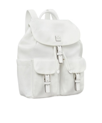 Tory Burch Virgina Nylon Backpack In White