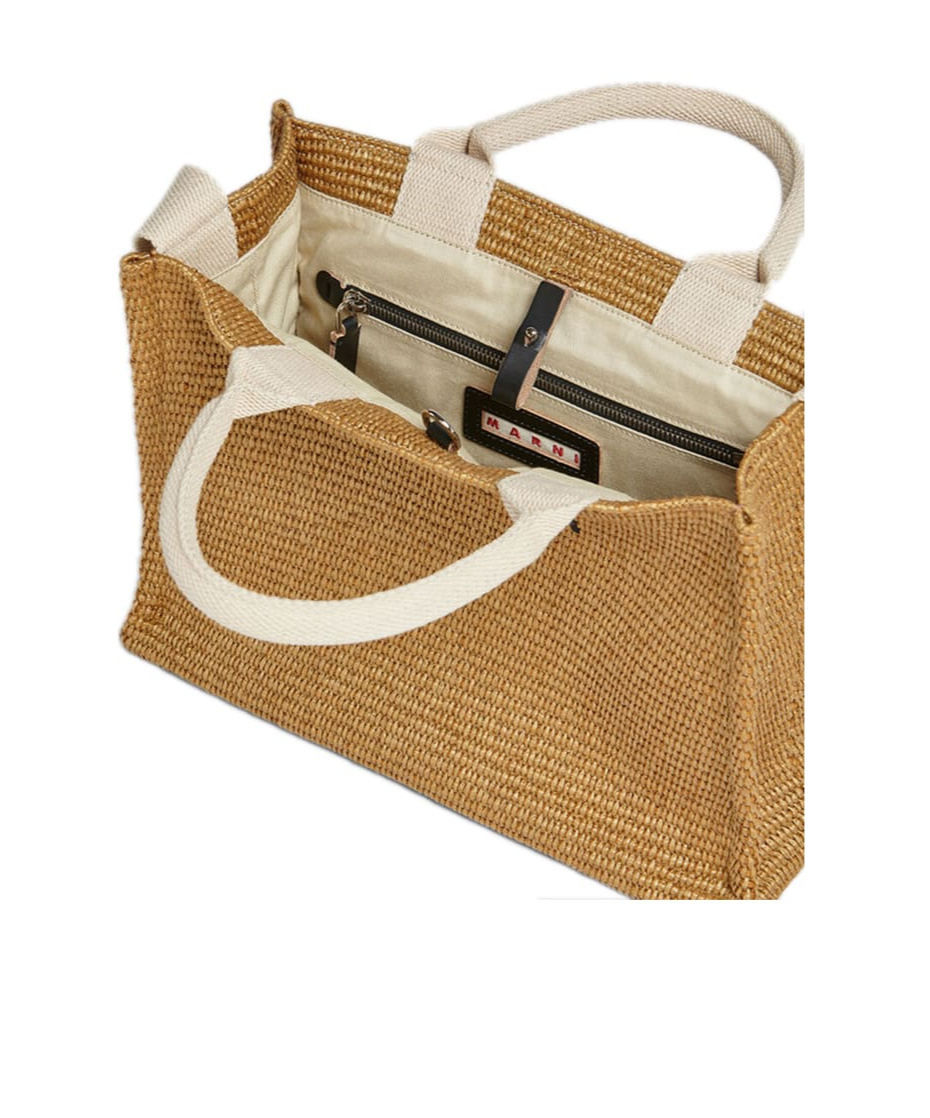 Marni Top Handle Shoulder Bag In Nude