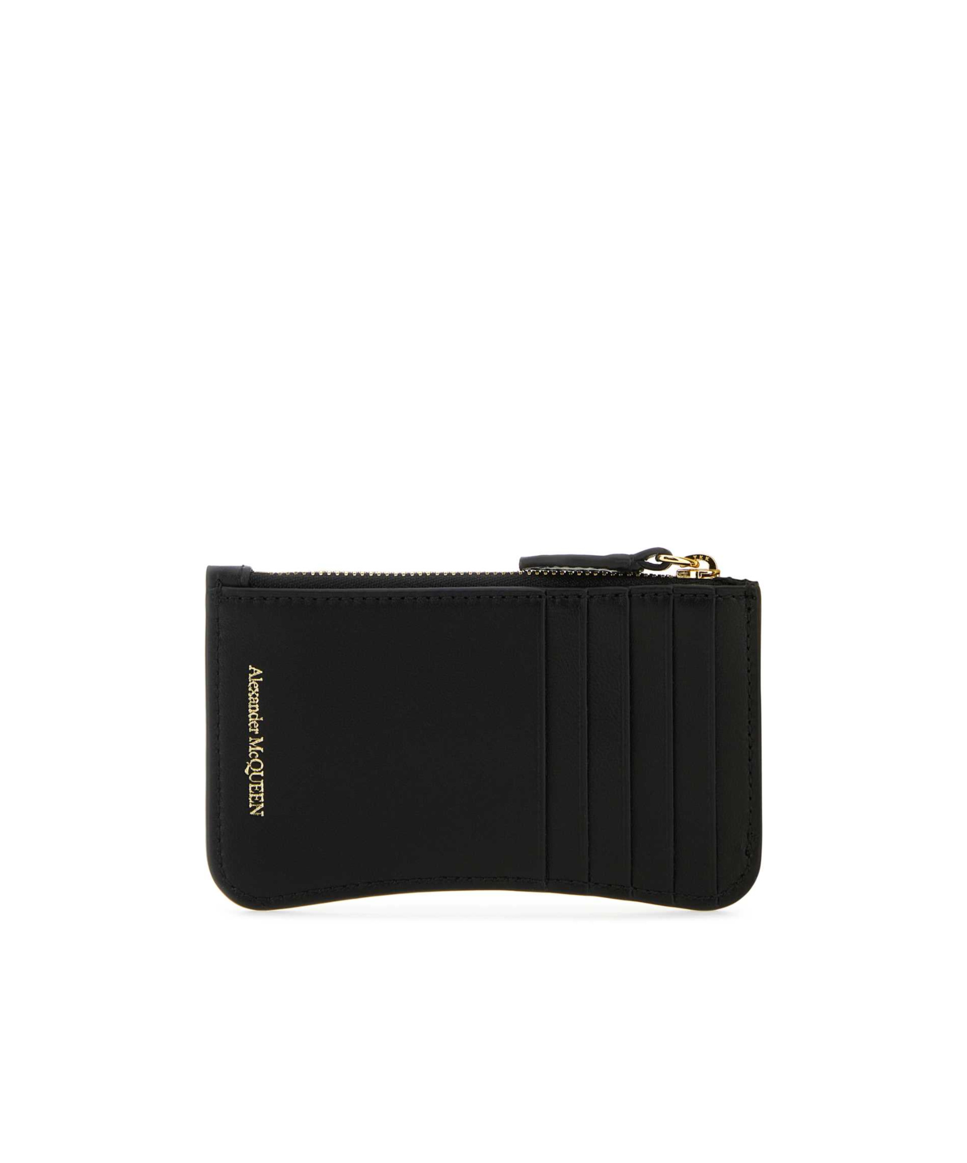 Alexander Mcqueen Logo-debossed Leather Wallet In Black