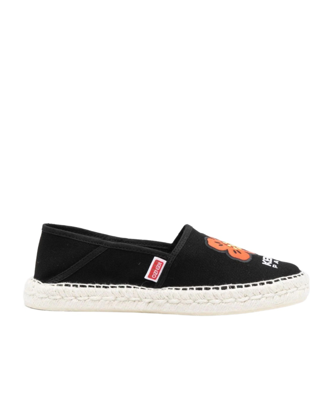 Kenzo Canvas Espadrilles With Logo Embroidery In Black