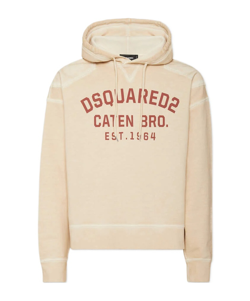 Dsquared2 Cipro Loose Fit Hoodie In Neutral