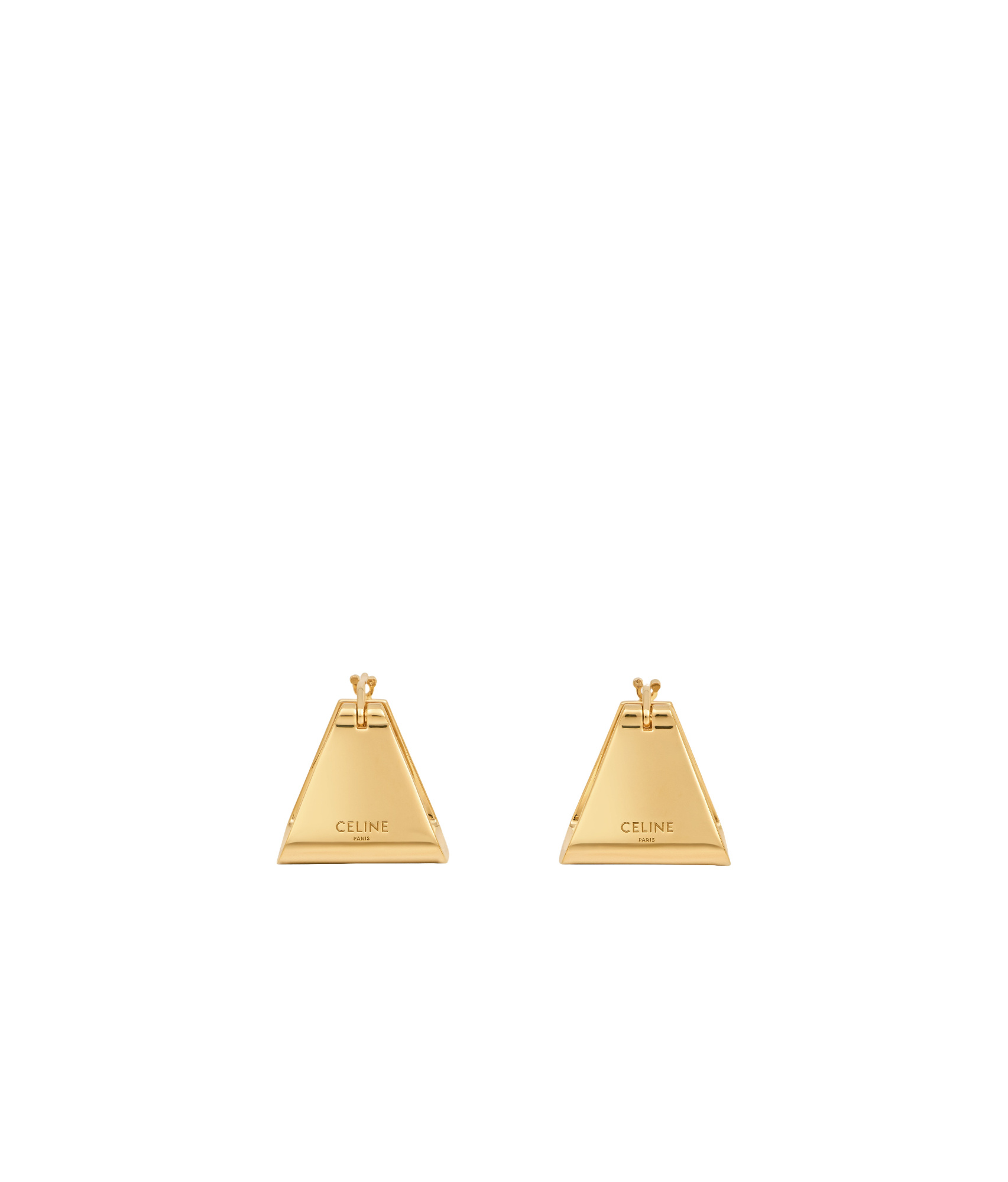 Celine Pyramid Earrings In Yellow