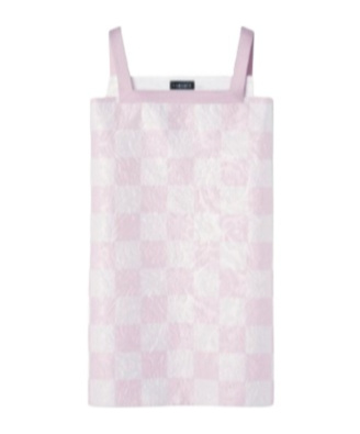 Versace Check-print Mini Dress In Purple