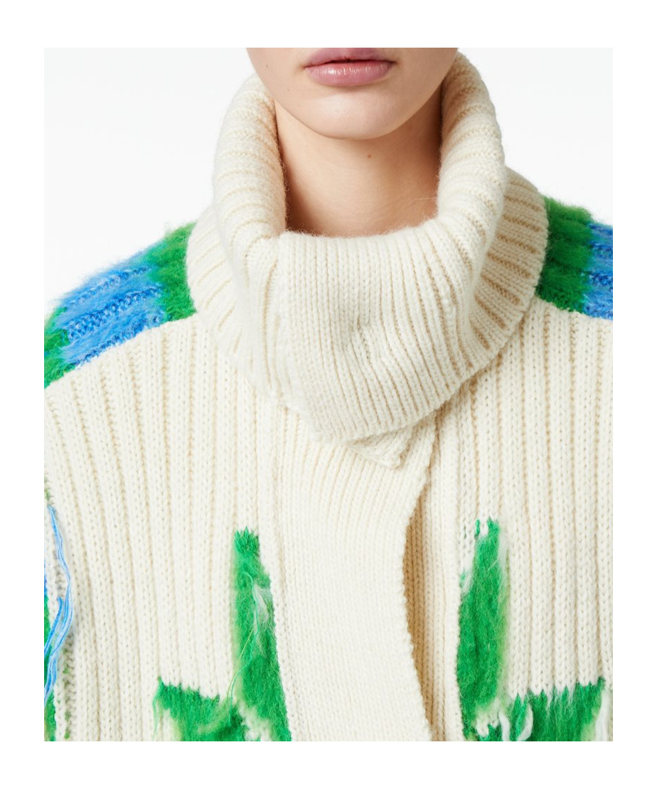 Iceberg High-necked Long-sleeve Sweater In Multi