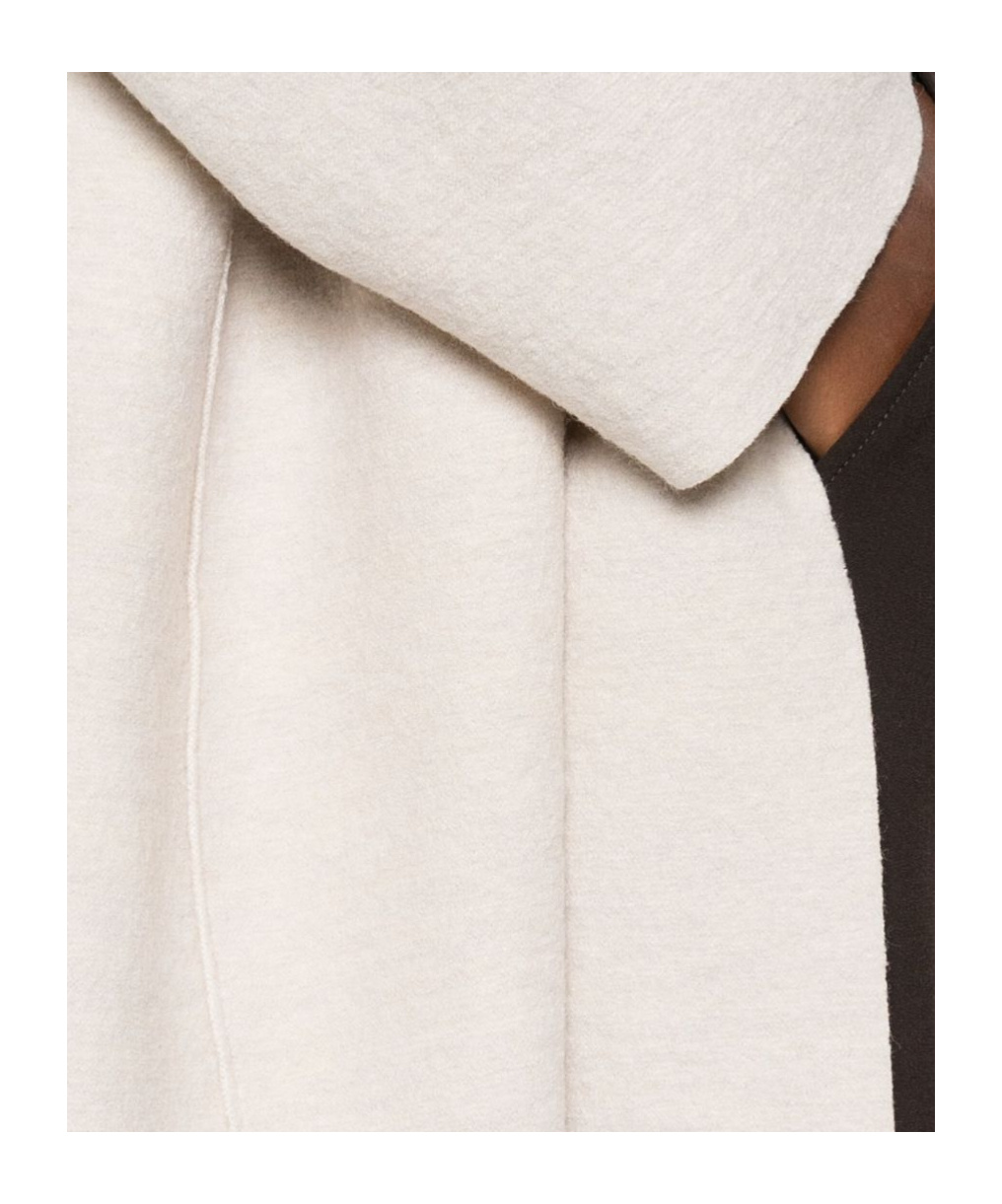 Harris Wharf London Wool High Neck Coat With Side Pockets In Multi