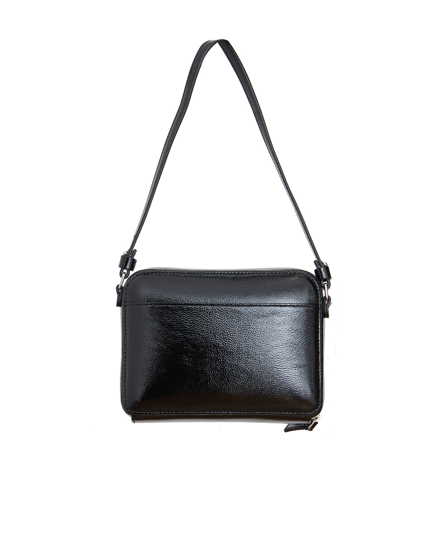 Courrèges Zippered Shoulder Bag In Black