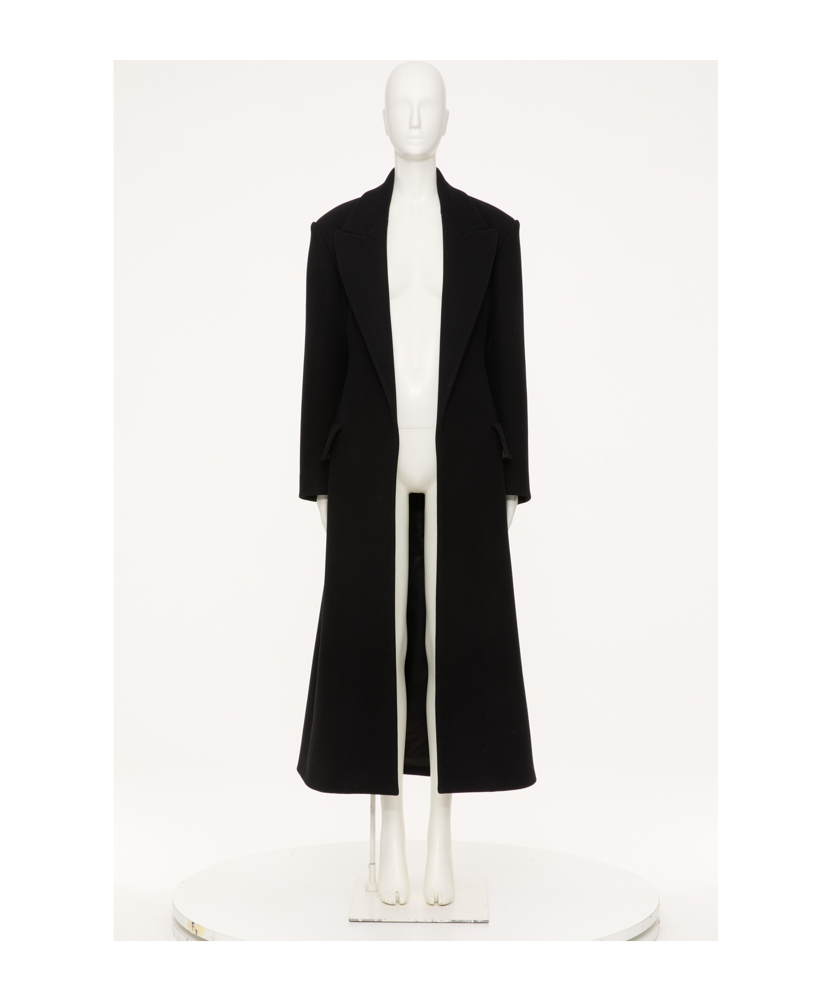 Valentino Wool Coat In Black