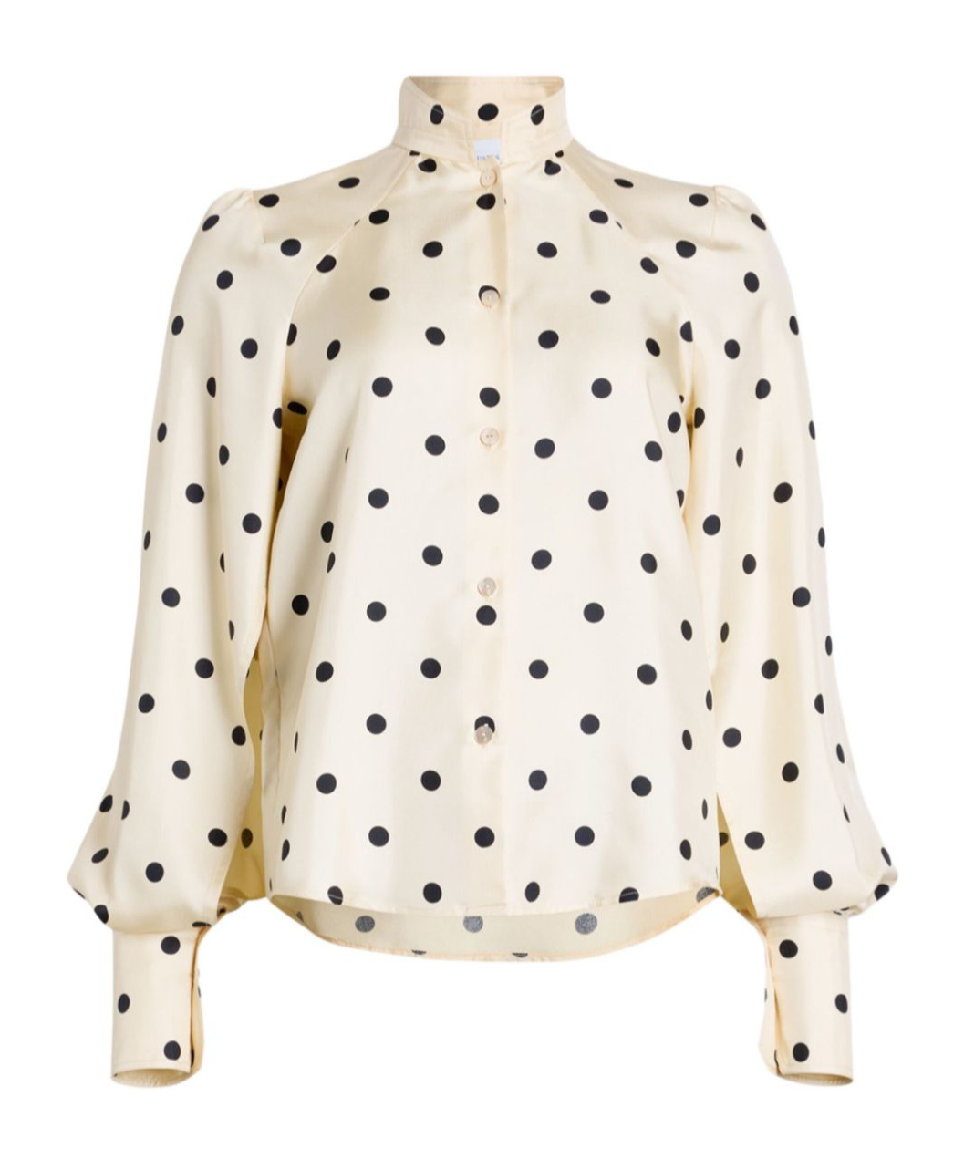 Patou Silk Blouse With Polka Dot Pattern And Bow In White