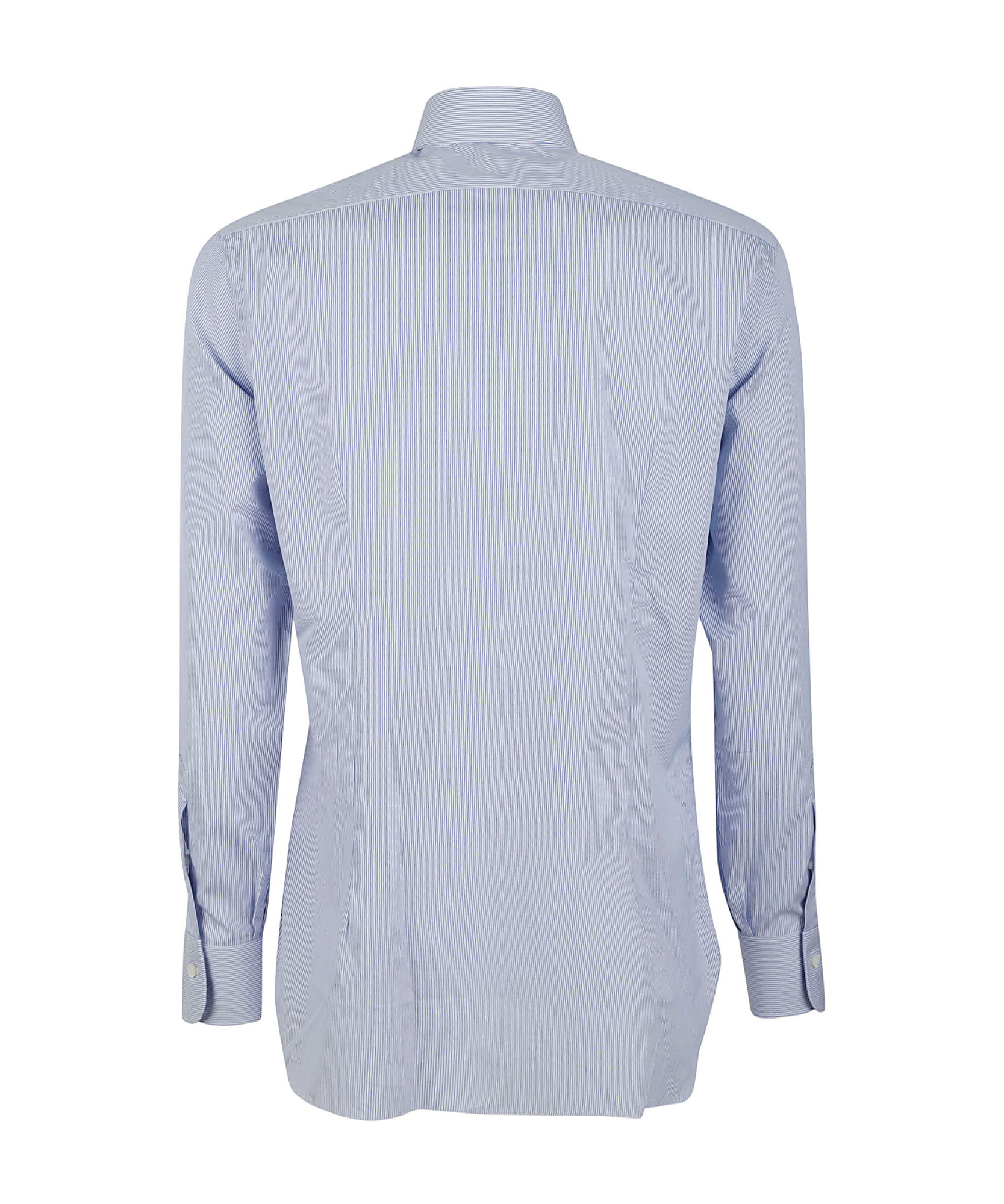 Barba Napoli Striped Long-sleeved Shirt In Gray