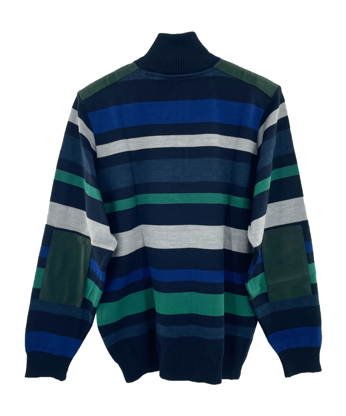Paul & Shark Striped Zipper Sweater In Black