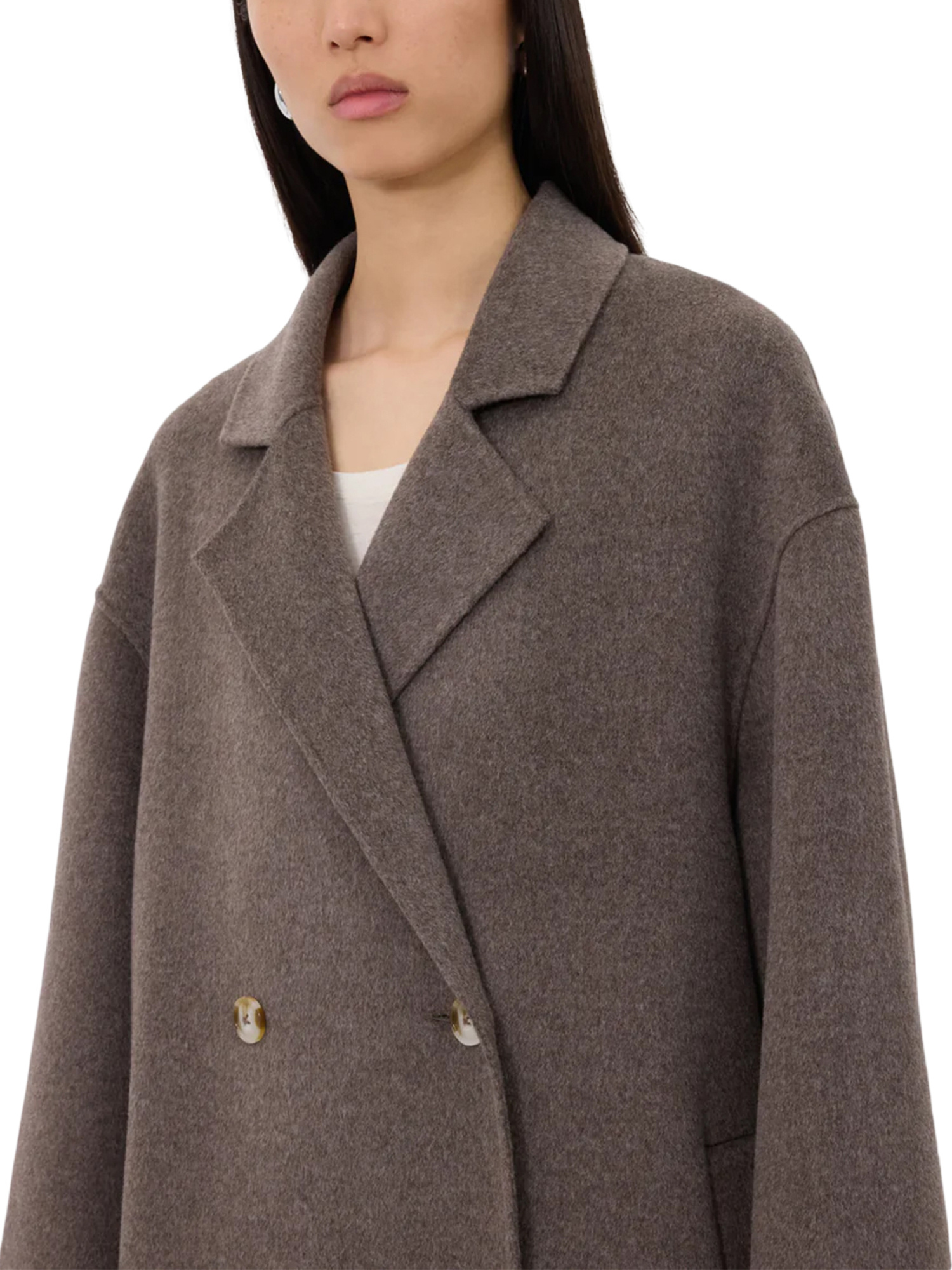 Loulou Studio Long Coat In Brown