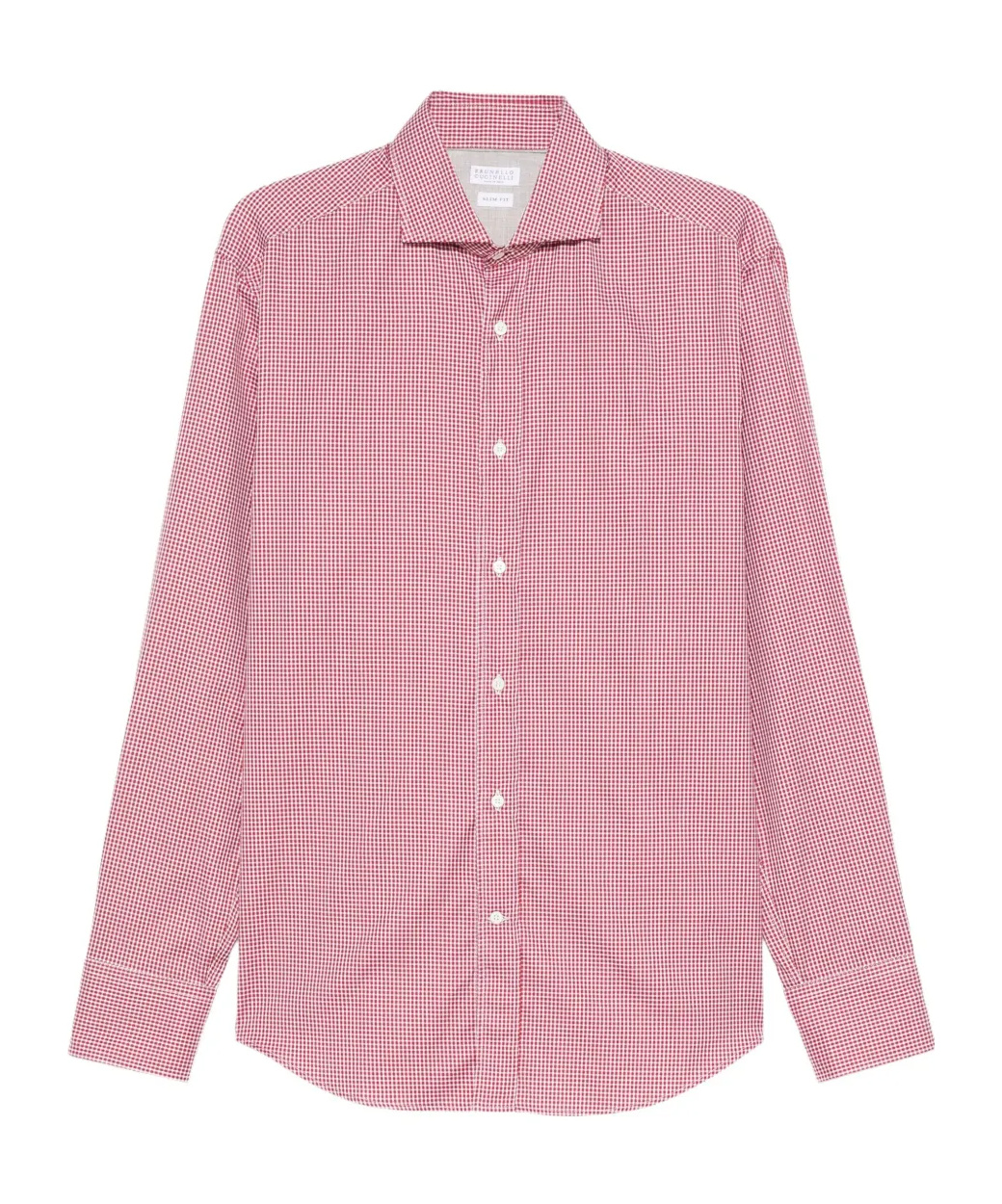 Brunello Cucinelli Gingham Shirt In Pink