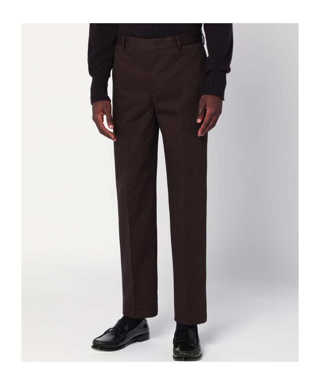 Pt Torino Cotton Trousers In Brown