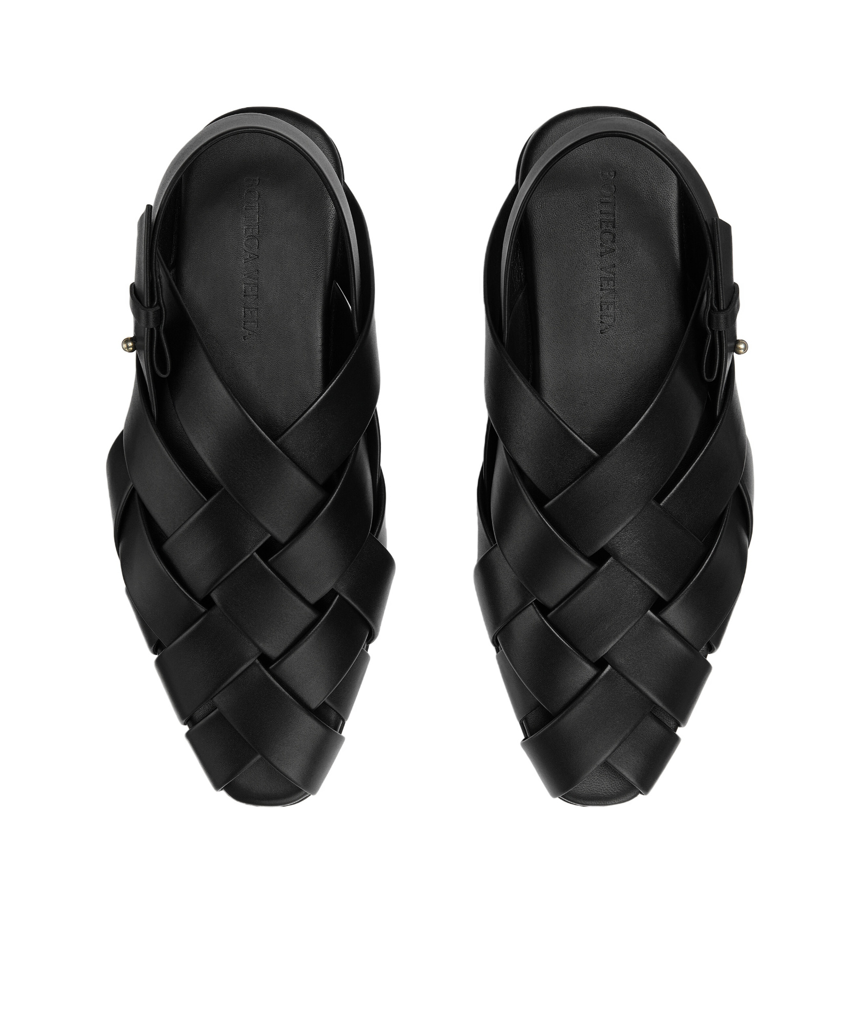 Bottega Veneta Alfie Slippers In Black