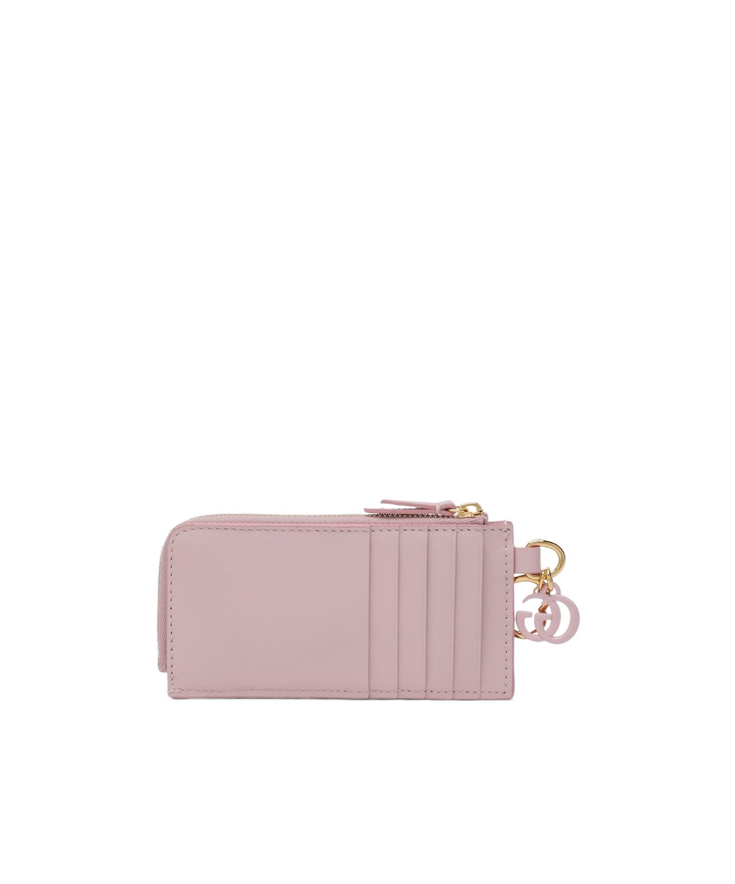 Gucci Card Case With Double G Charm In Pink