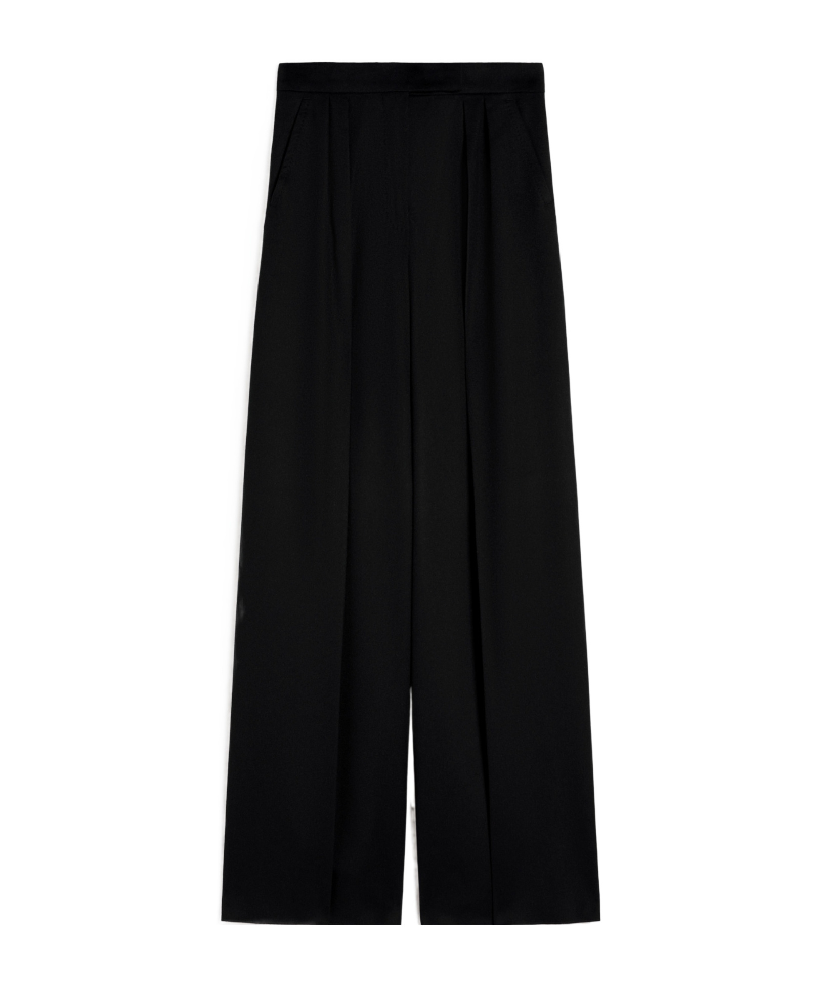 Max Mara Flared Camel Trousers In Black