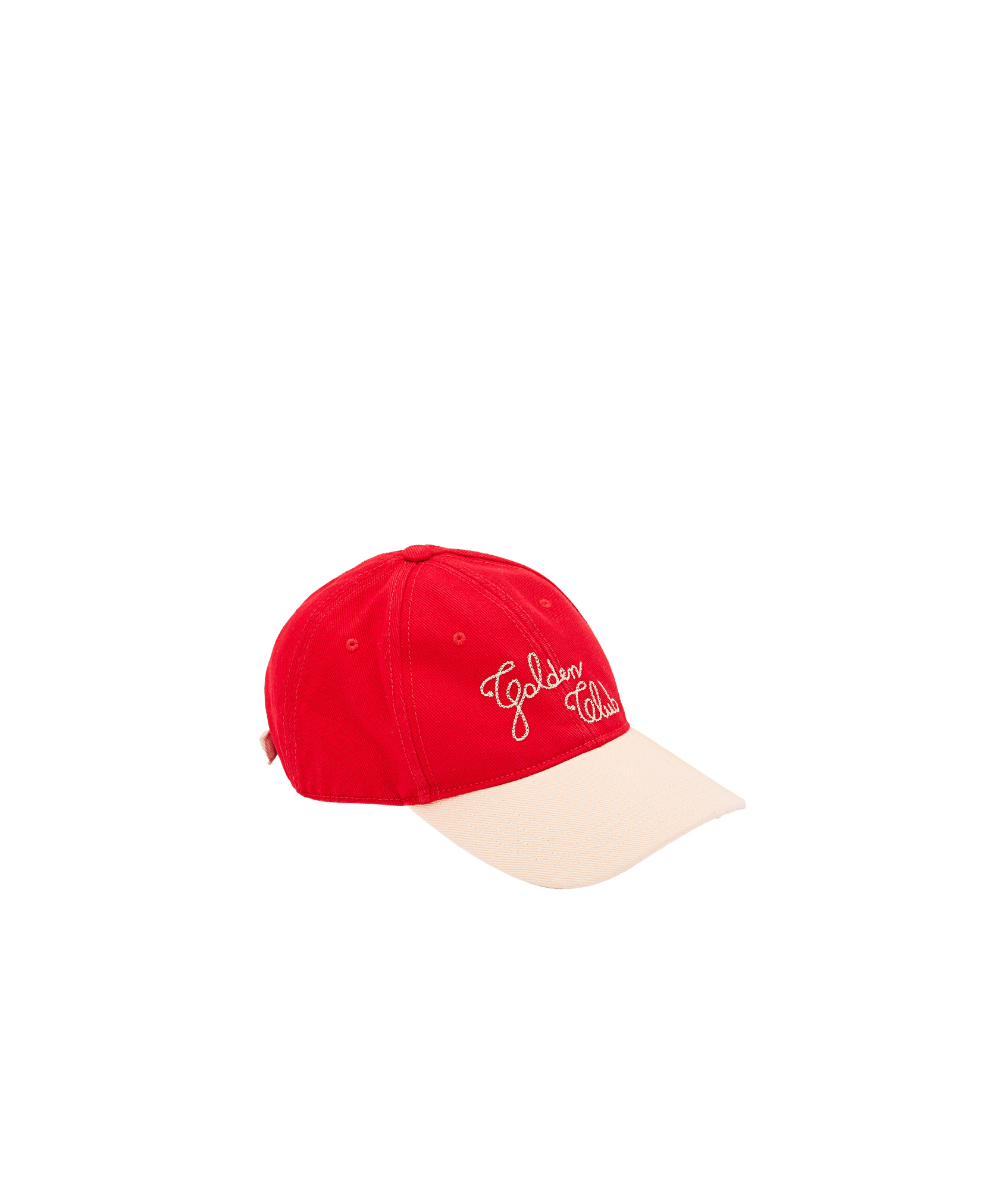Golden Goose Round Visor Baseball Cap In Red