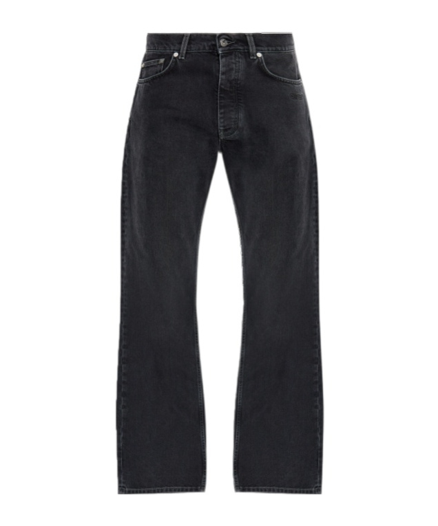 Off-white Jeans With Belt Loops In Black