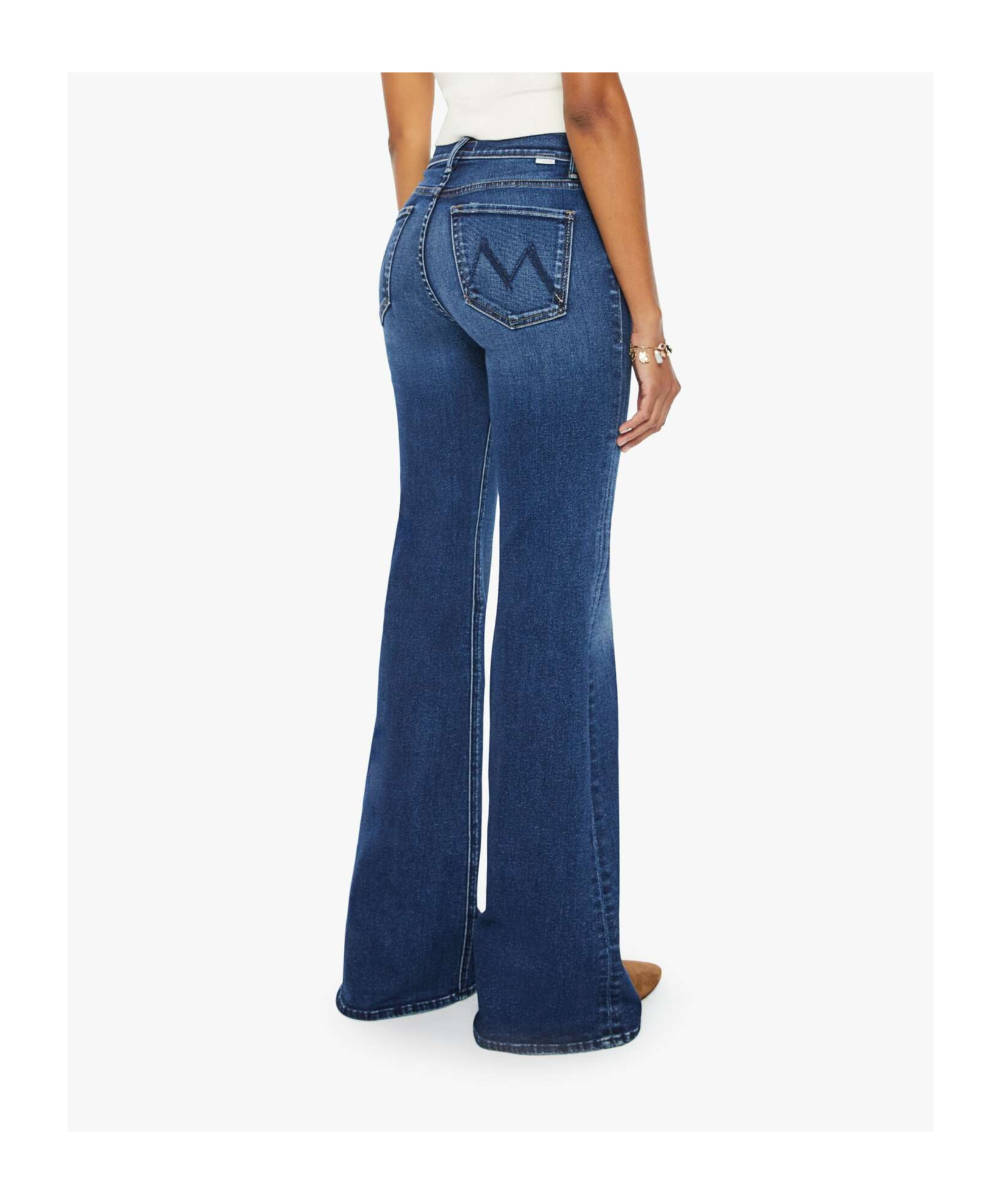 Mother The Dodger Prep Ankle Yee Haw Wide Leg Jean In Blue