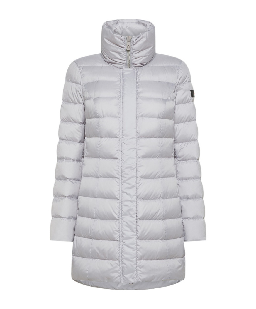 Peuterey Nylon Midi Down Jacket In Gray