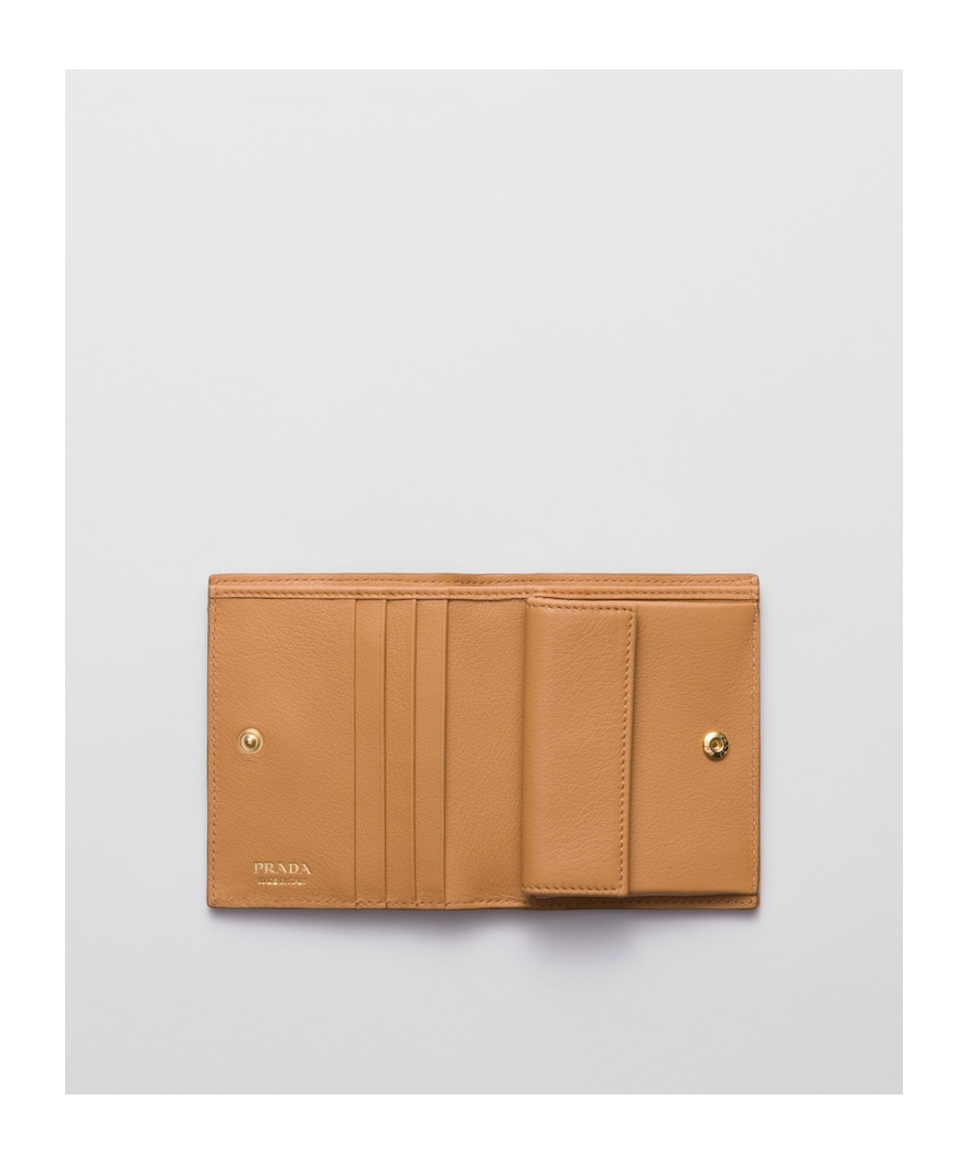 Prada Studded Wallet In Natural Color