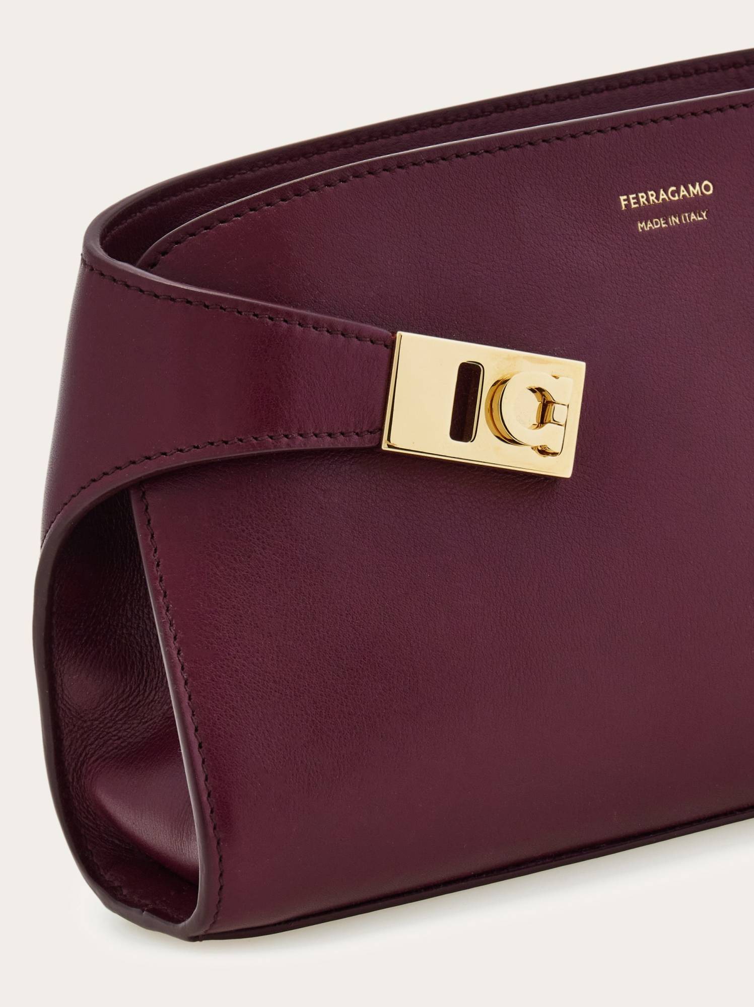 Ferragamo Hug Mini Crossbody Bag In Burgundy