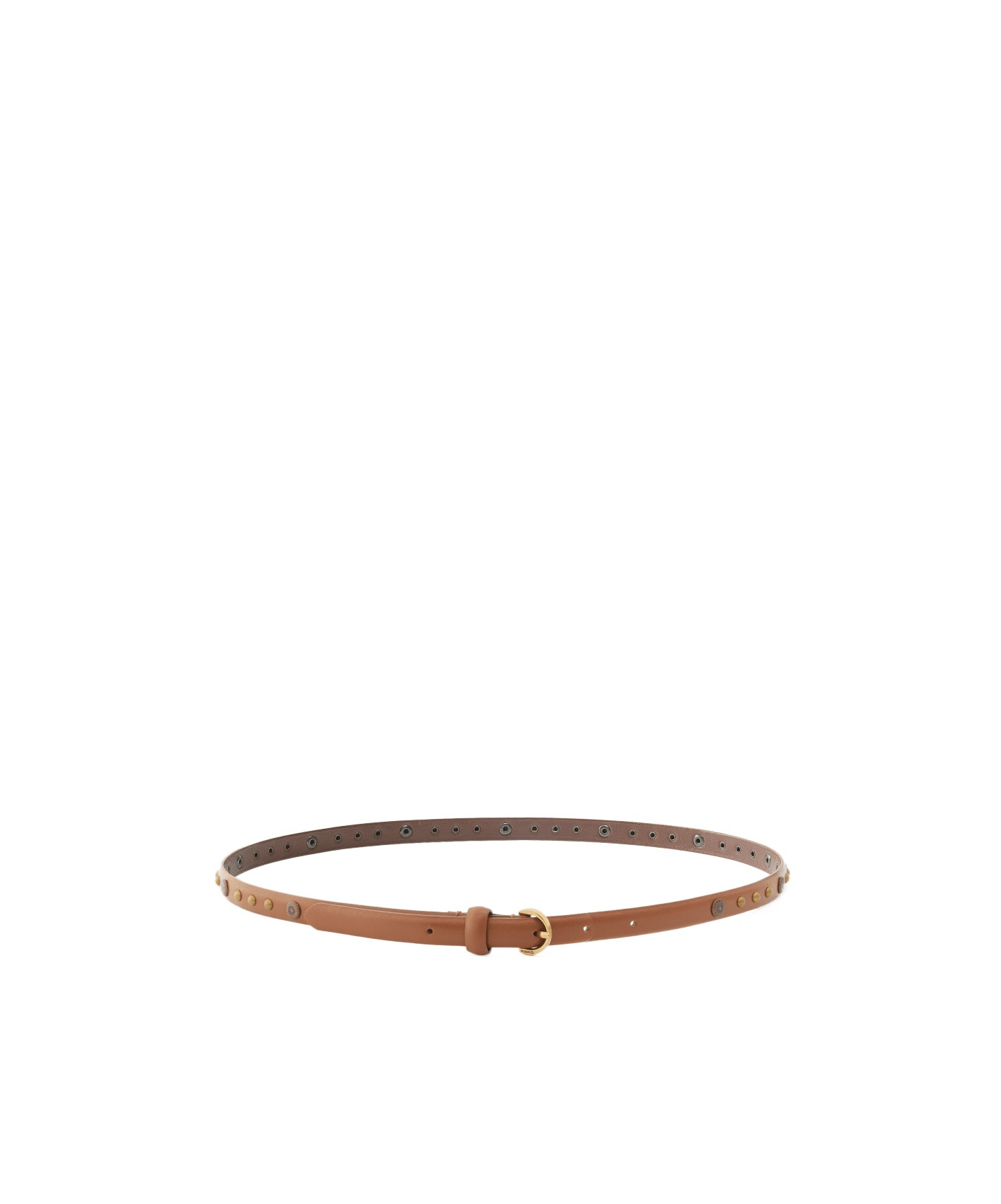 Pinko Studded Leather Belt In Blue