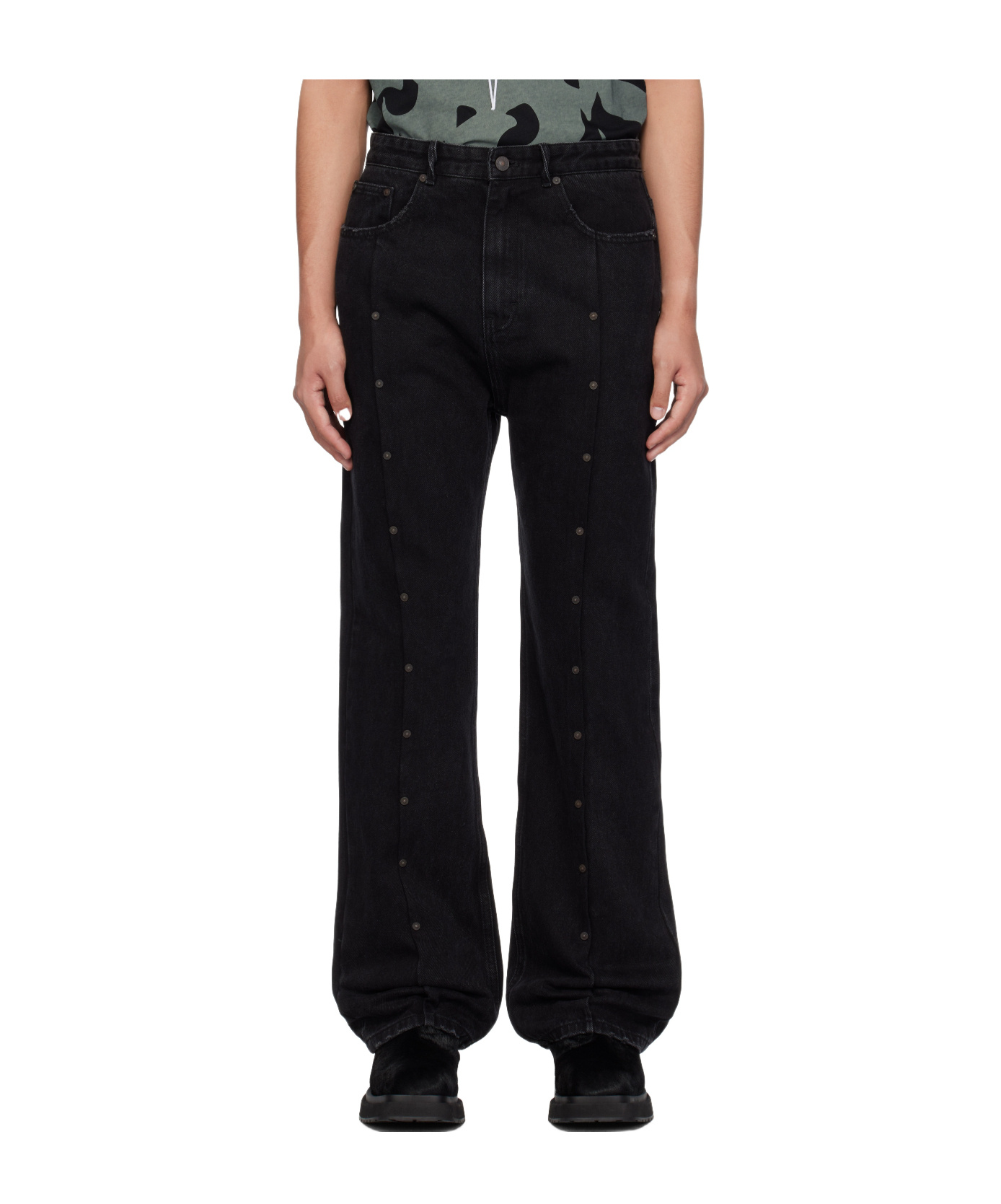 Kusikohc Belt-loop Jeans In Black