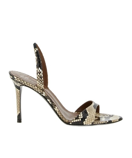 Giuseppe Zanotti 110mm Snakeskin-print Sandals In Gray