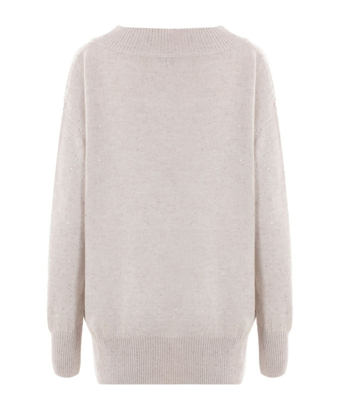 Brunello Cucinelli V-neck Long-sleeved Sweater In White