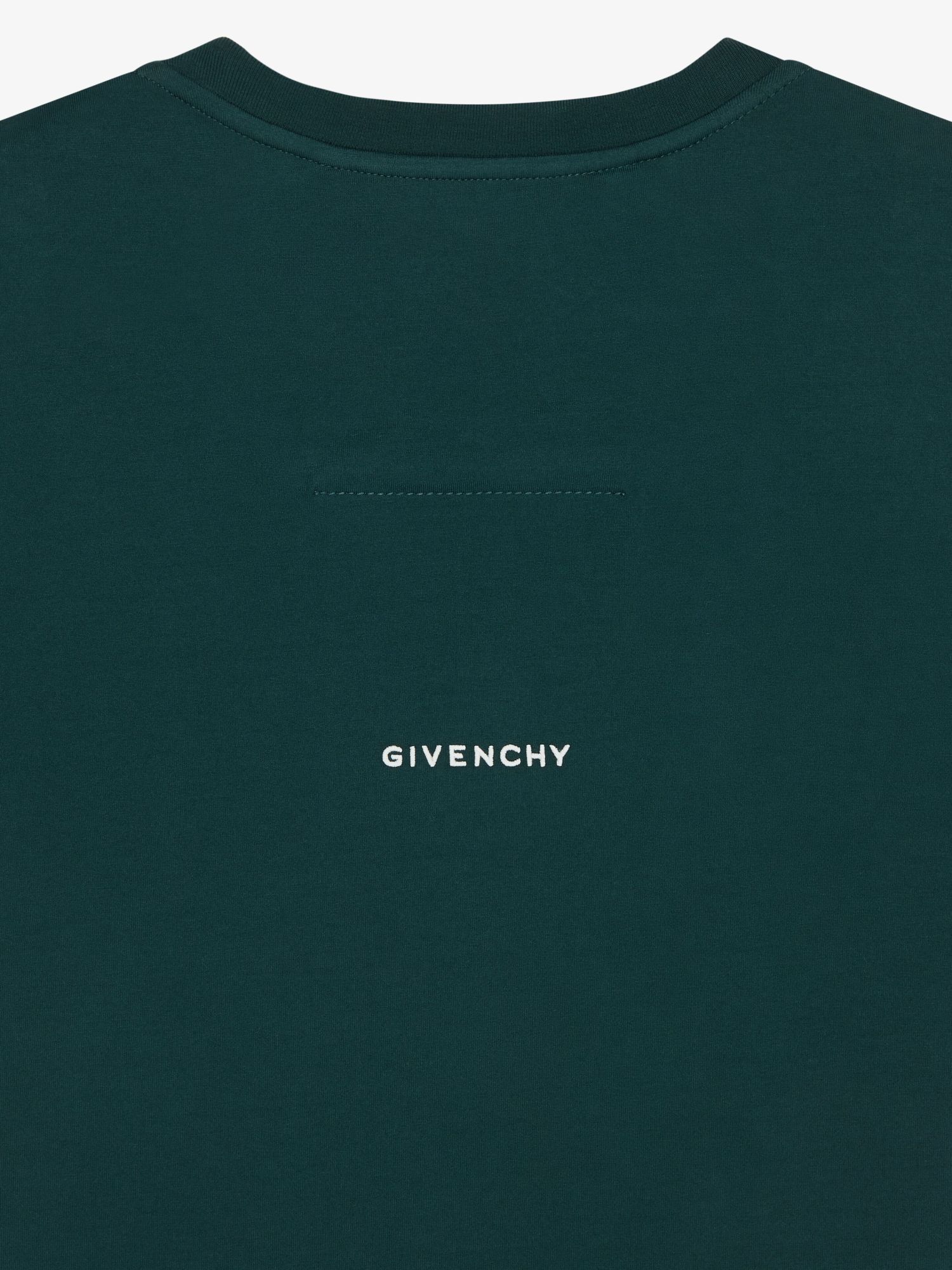 Givenchy Men Green Crewneck T-shirt With 4g Logo On The Front In Cotton Man In Green